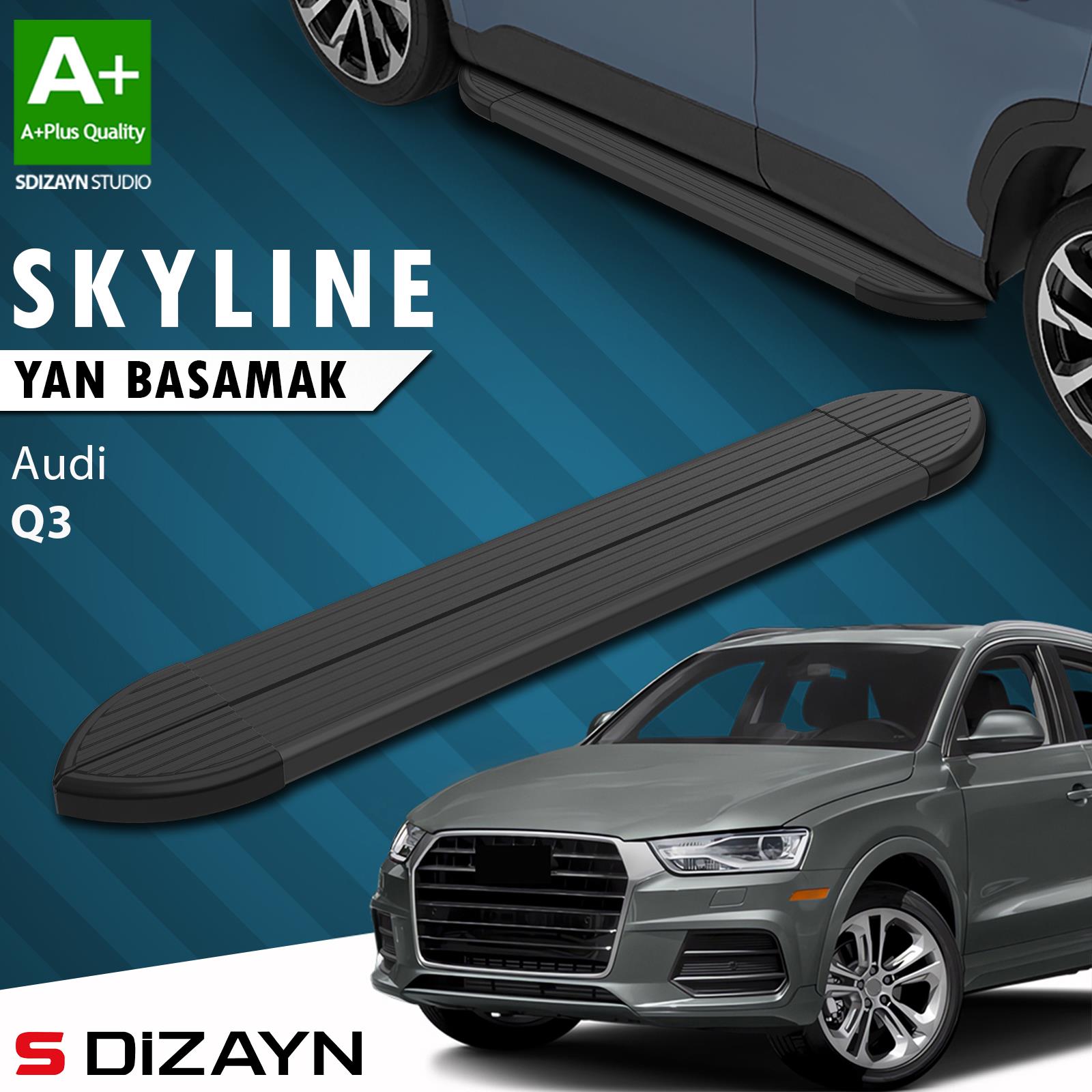 Audi Q3 8U Skyline Siyah Yan Basamak 173 Cm 2011-2018 A+ Kalite