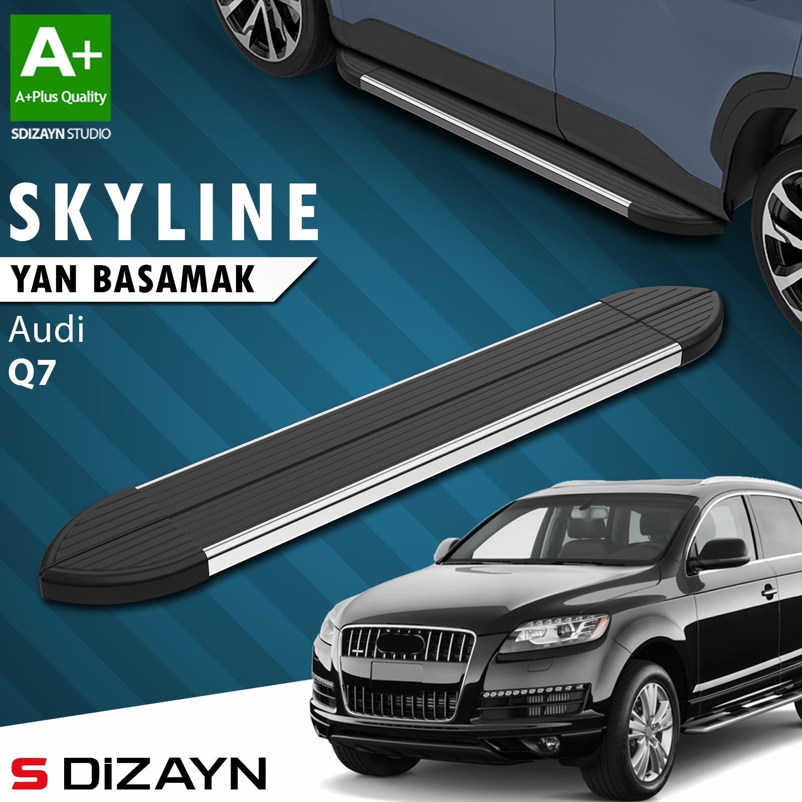 Audi Q7 Skyline Krom Yan Basamak 213 Cm 2005-2015 A+ Kalite
