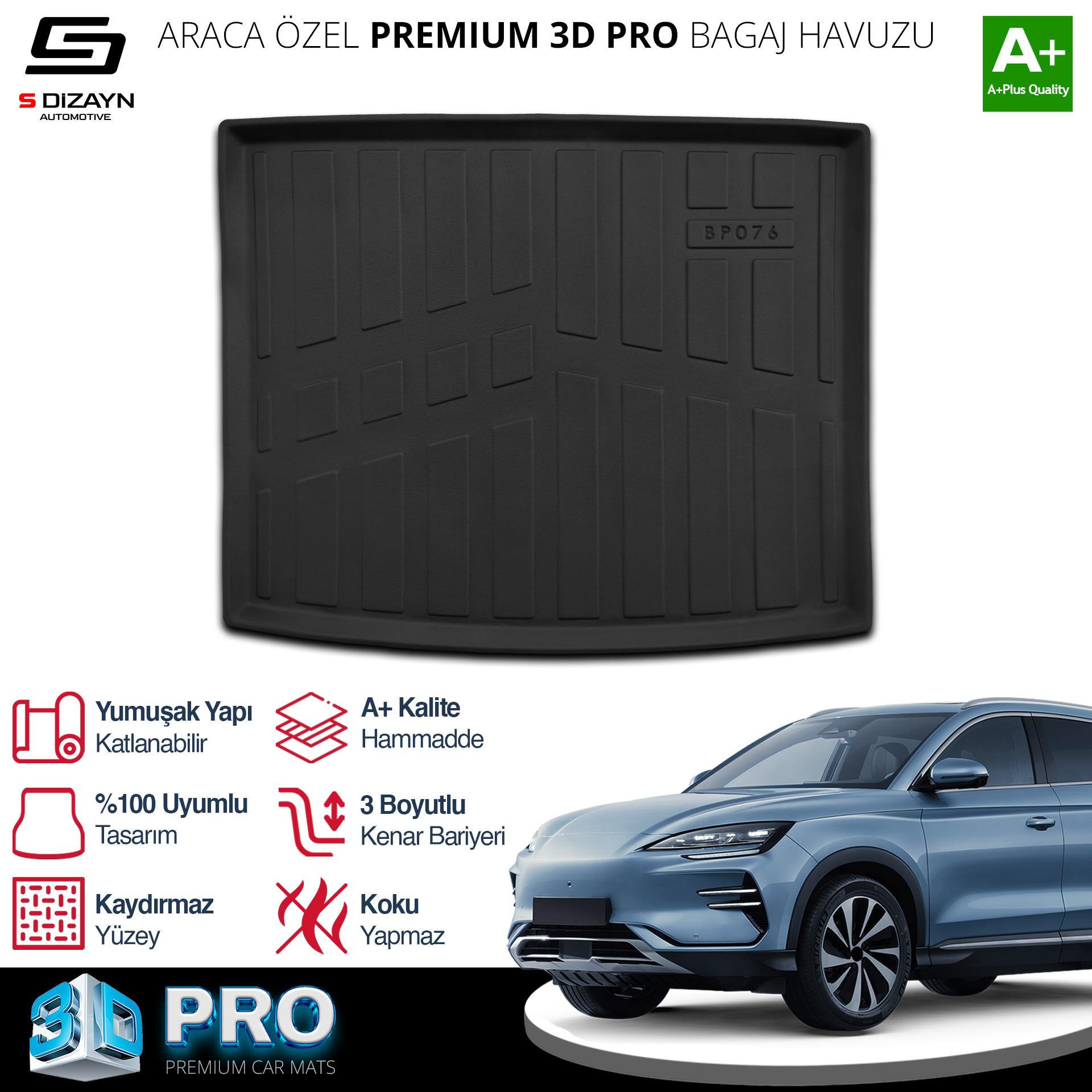 S-Dizayn BYD Seal-U 3D Pro Bagaj Havuzu Üst Bagaj 2024 Üzeri A+ Kalite