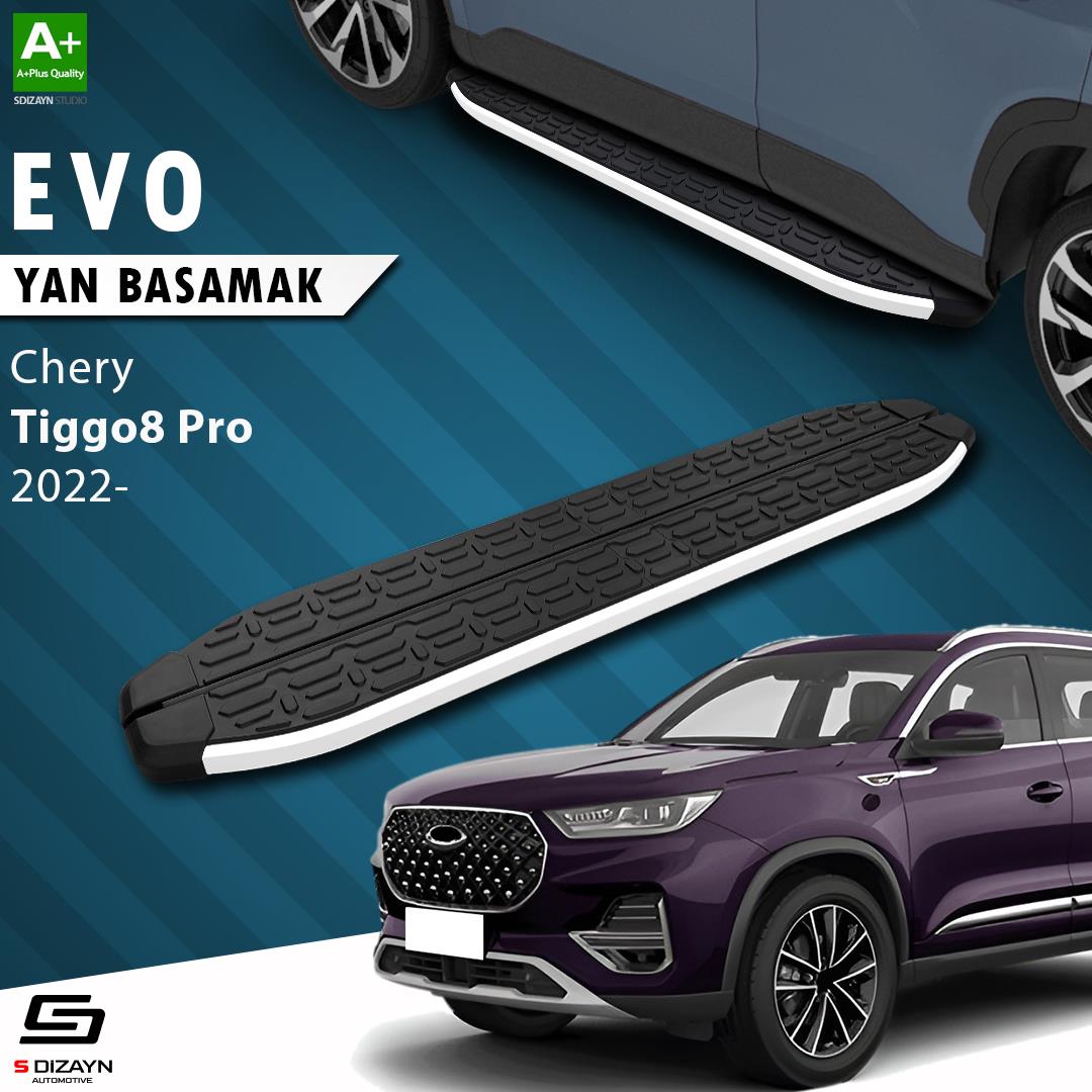 S-Dizayn Chery Tiggo8 Pro Evo Aluminyum Yan Basamak 183 Cm 2022 Üzeri A+ Kalite
