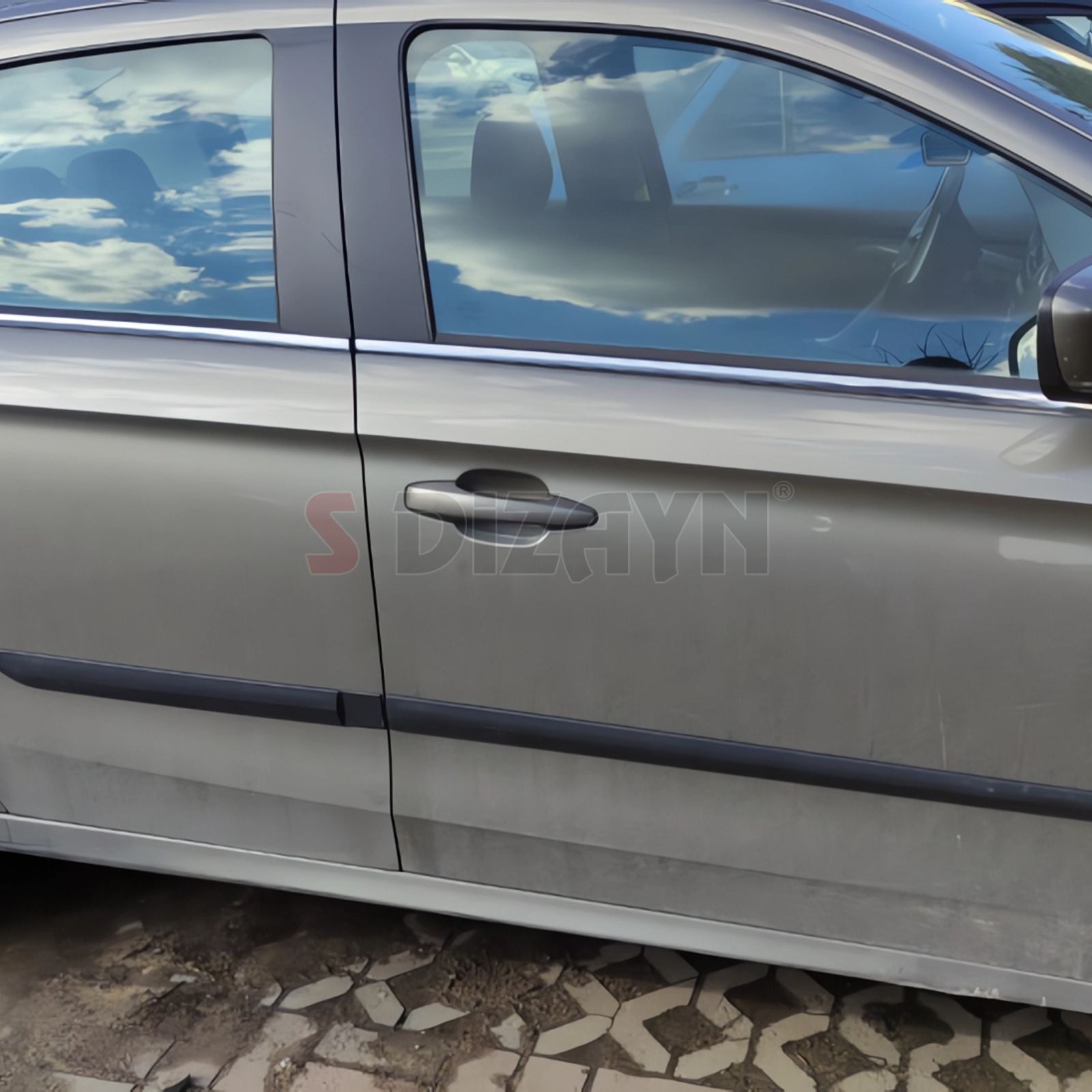 S-Dizayn Citroen C-Elysee ABS Plastik Yan Kapı Koruma Çıtası 2013-2017 A+ Kalite