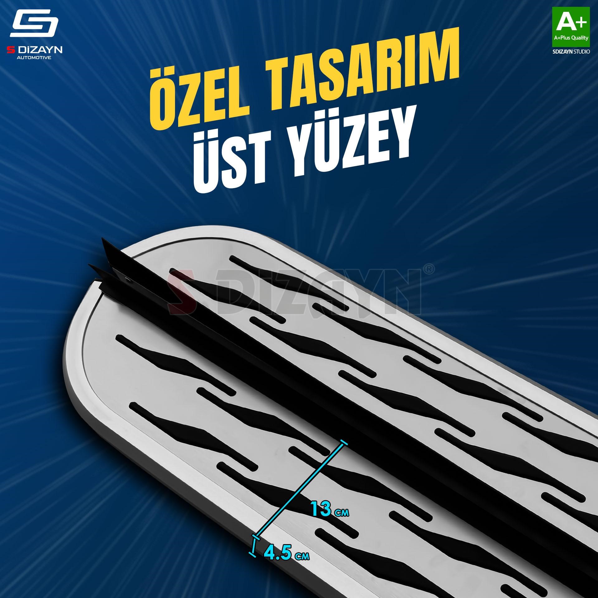 S-Dizayn Citroen C3 Aircross 2 OEM Still Pro V2 Aluminyum Yan Basamak 183 Cm 2024 Üzeri A+ Kalite