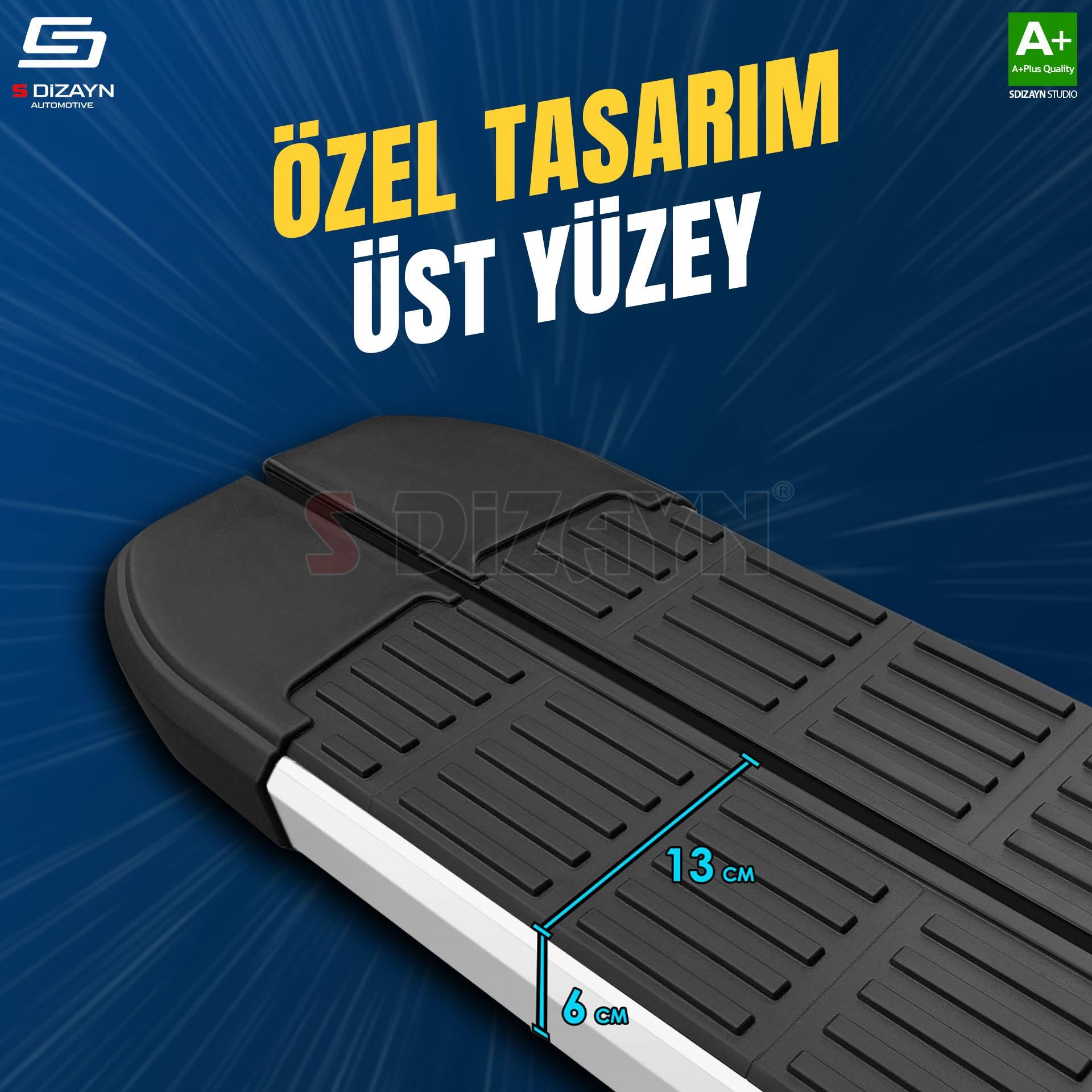 S-Dizayn Citroen C3 Aircross 2 S-Line Aluminyum Yan Basamak 183 Cm 2024 Üzeri A+ Kalite