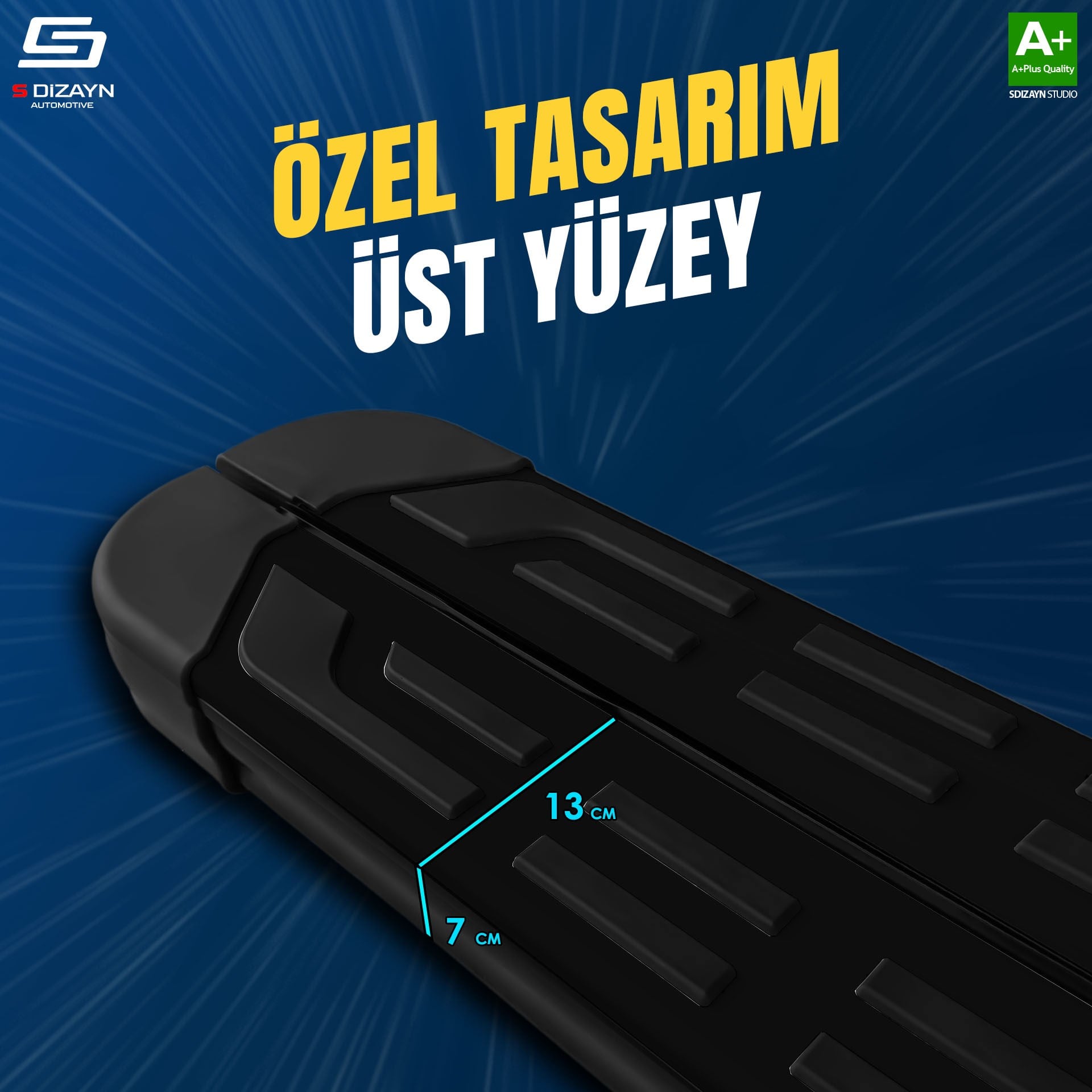 S-Dizayn Citroen C3 Aircross 2 S-Plus Siyah Yan Basamak 183 Cm 2024 Üzeri A+ Kalite