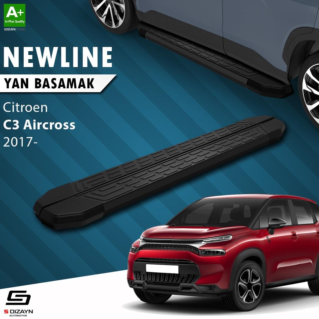 Citroen C3 Aircross NewLine Siyah Yan Basamak 183 Cm 2017-2024 A+ Kalite