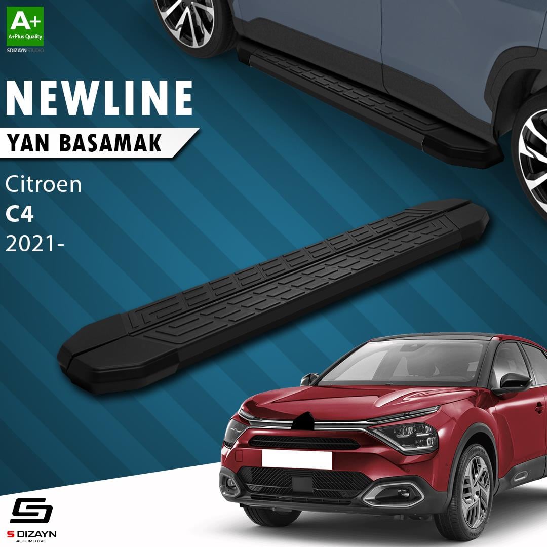 Citroen C4 3 NewLine Siyah Yan Basamak 183 Cm 2021 Üzeri A+ Kalite