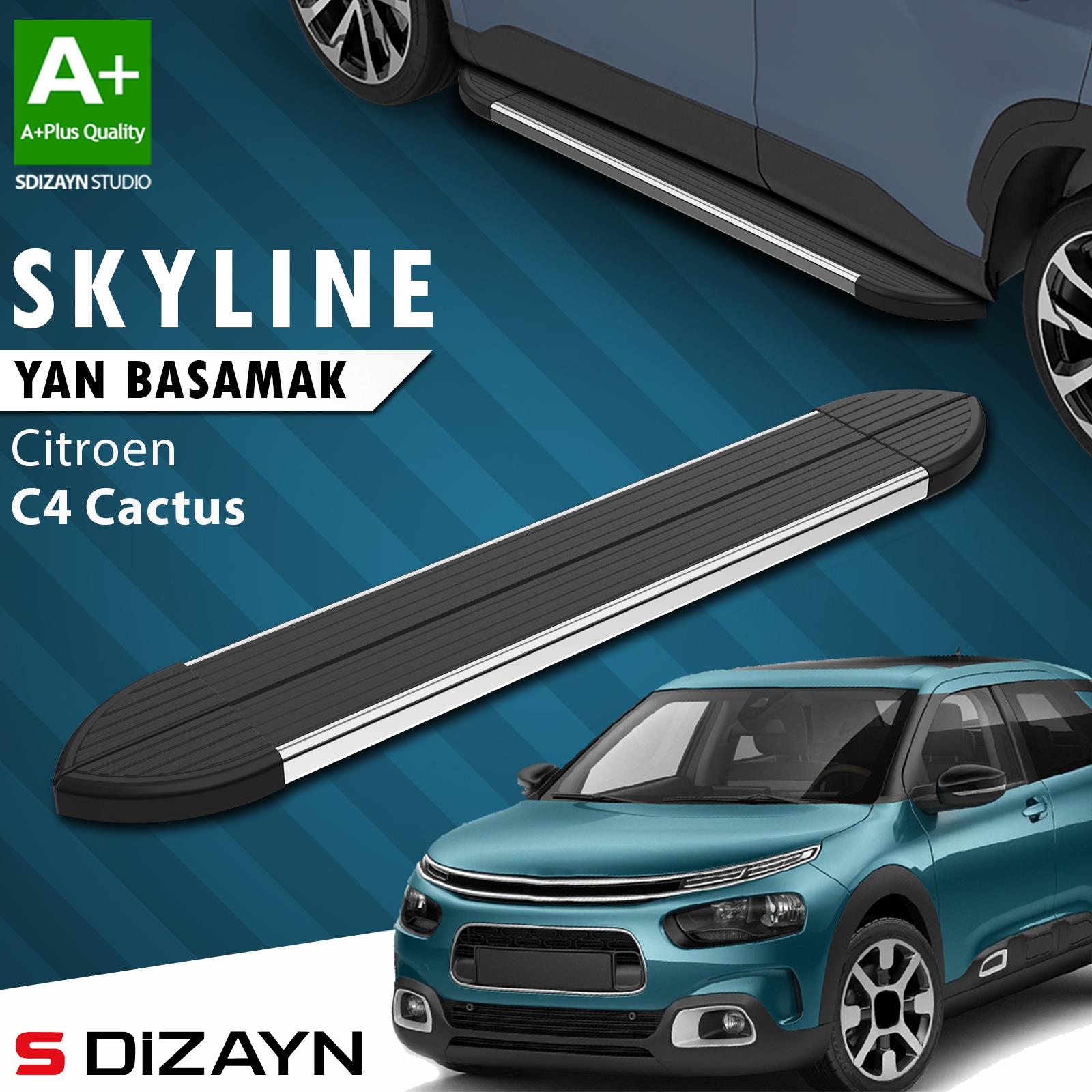 Citroen C4 Cactus Skyline Krom Yan Basamak 183 Cm 2014 Üzeri A+ Kalite
