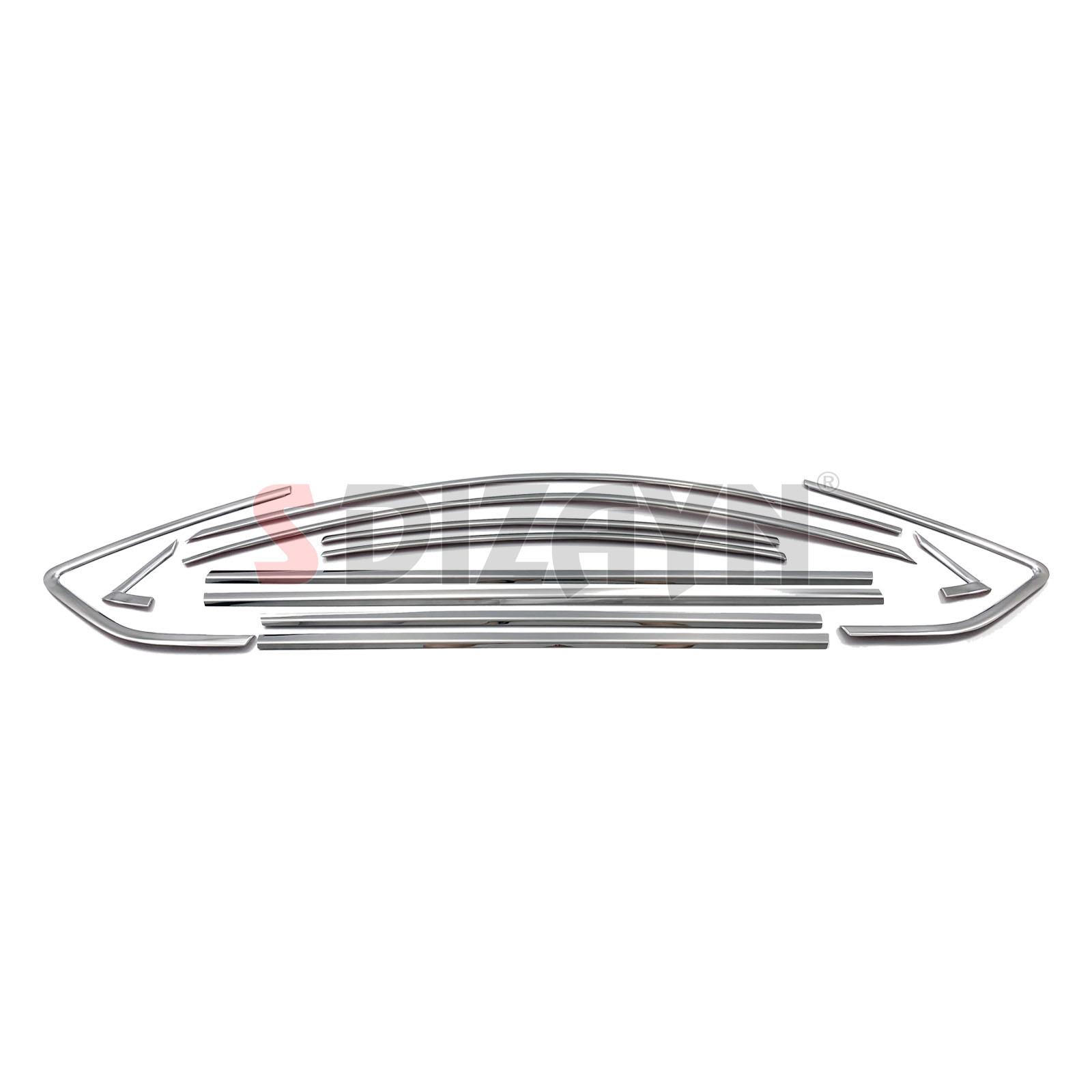 S-Dizayn Citroen C5 Krom Cam Çerçeve Seti 12 Prç 2008-2017 (Bütün-Formlu) A+ Kalite
