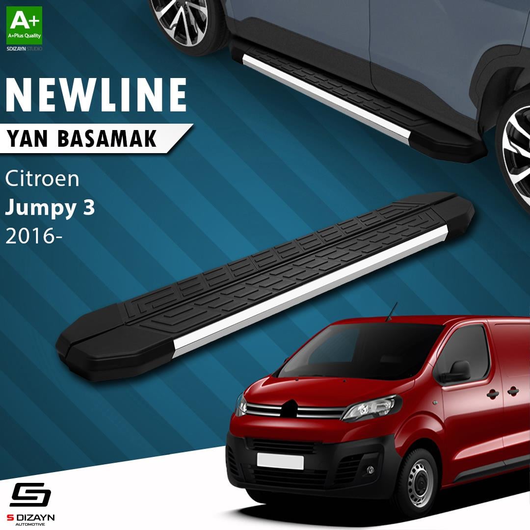 Citroen Jumpy 3 Kısa Şase NewLine Krom Yan Basamak 213 Cm 2016 Üzeri A+ Kalite
