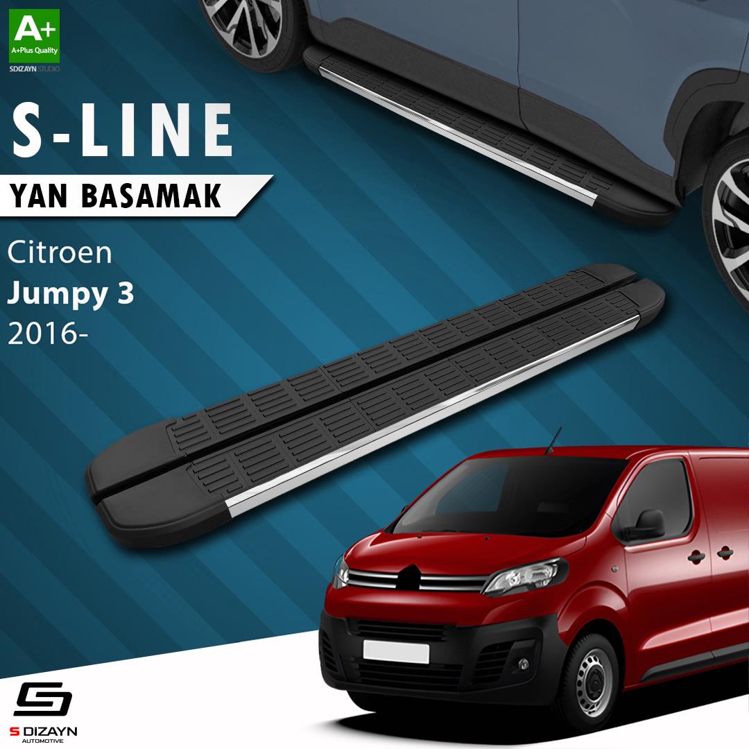 Citroen Jumpy 3 Kısa Şase S-Line Krom Yan Basamak 213 Cm 2016 Üzeri A+ Kalite