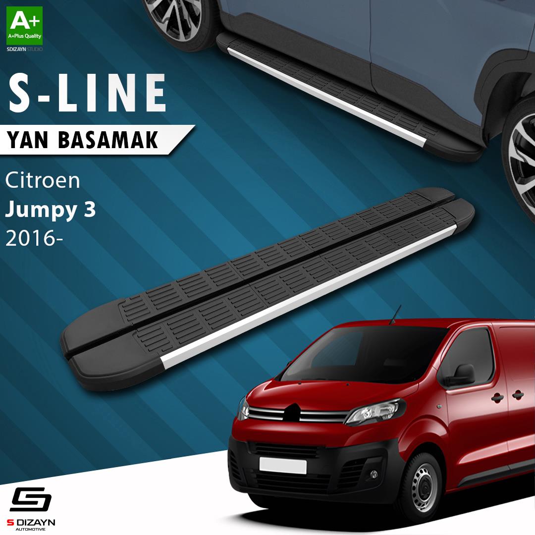 Citroen Jumpy 3 Uzun Şase S-Line Aluminyum Yan Basamak 243 Cm 2016 Üzeri A+ Kalite