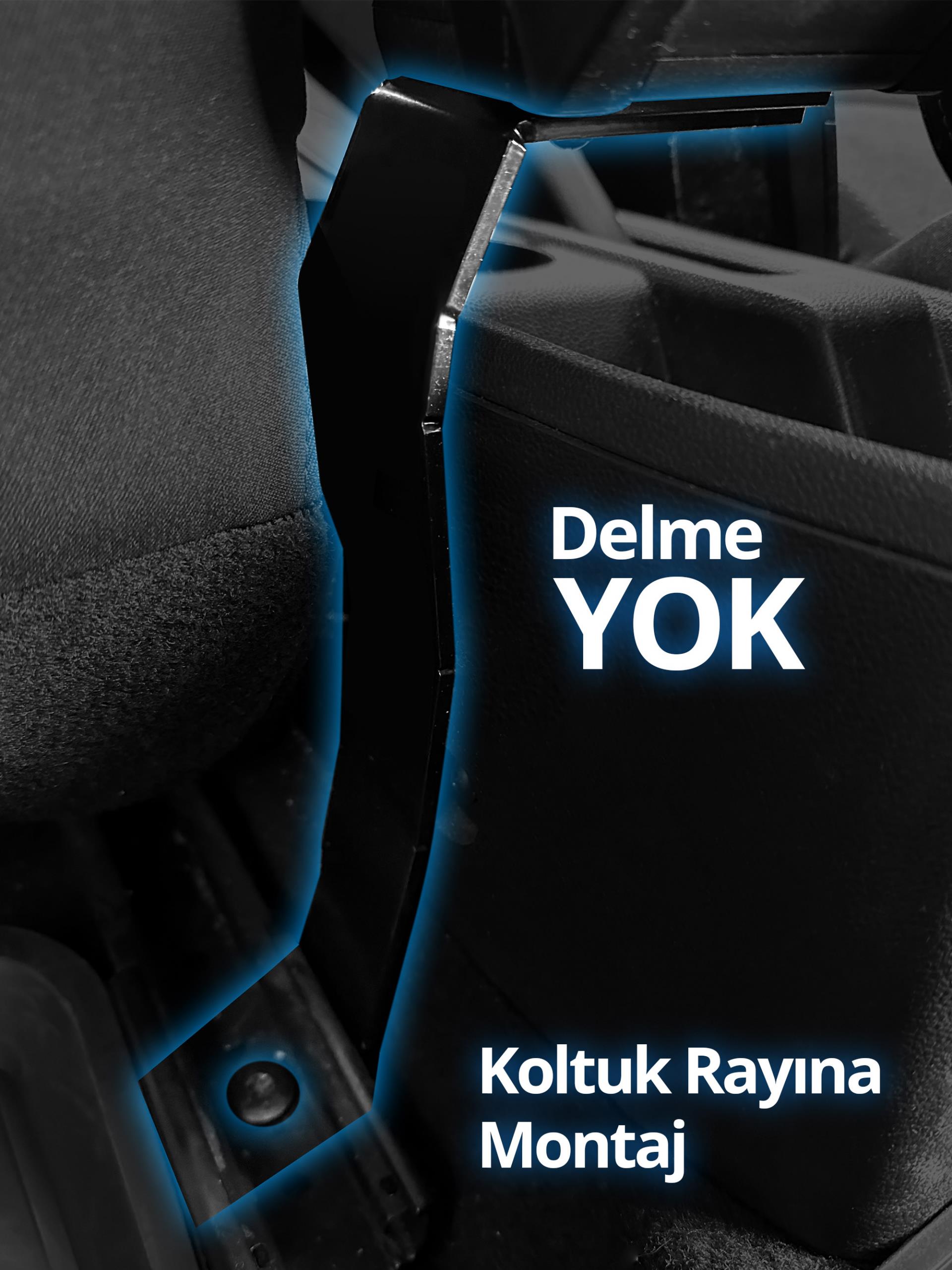 S-Dizayn Dacia Dokker Kol Dayama Kolçak Çelik Ayaklı ABS Gri 2010 Üzeri A+Kalite