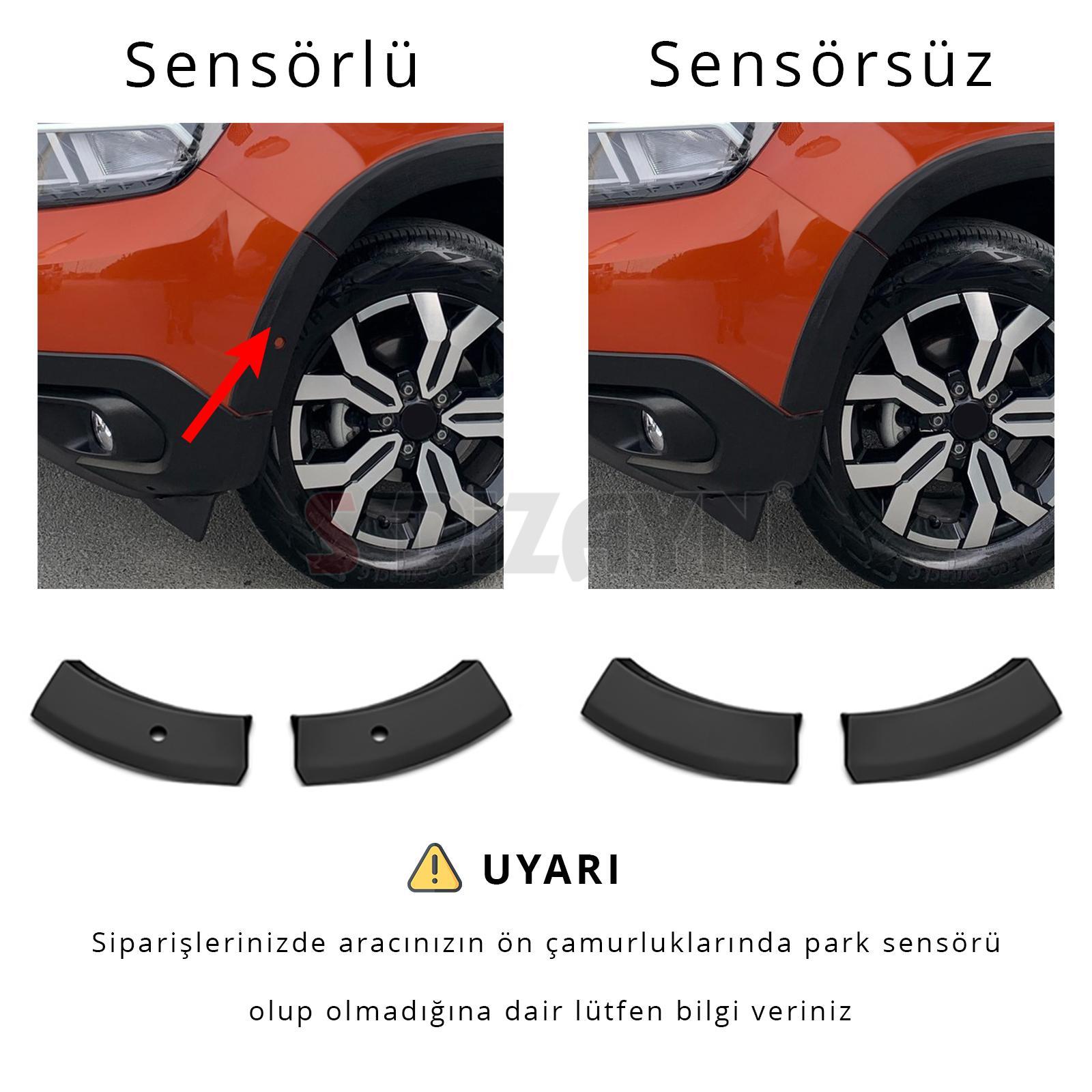 S-Dizayn Dacia Duster 2 Çamurluk Kaplaması Dodik Seti 8 Prç 2018-2023 A+ Kalite