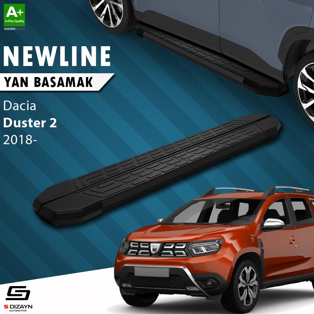 Dacia Duster 2 NewLine Siyah Yan Basamak 183 Cm 2018-2023 A+ Kalite