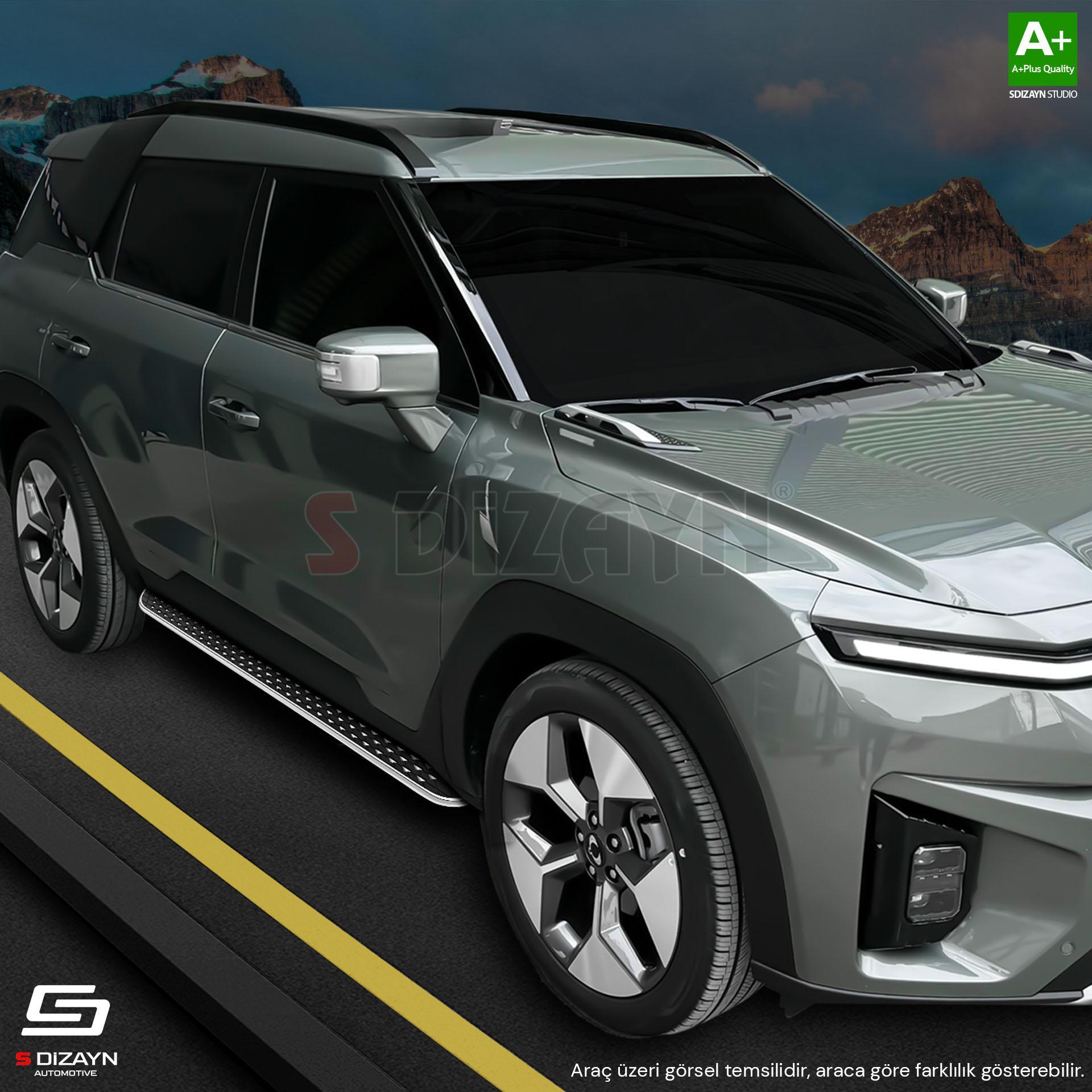 S-Dizayn Dacia Logan 2 MCV Diamond Krom Yan Basamak 183 Cm 2013-2020 A+ Kalite