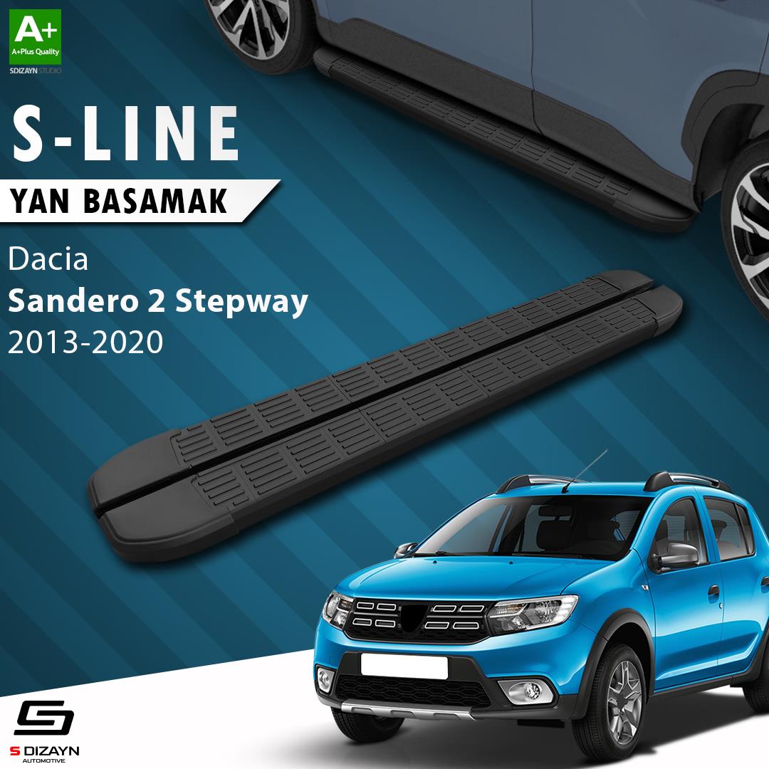 Dacia Sandero 2 Stepway S-Line Siyah Yan Basamak 173 Cm 2013-2020 A+ Kalite