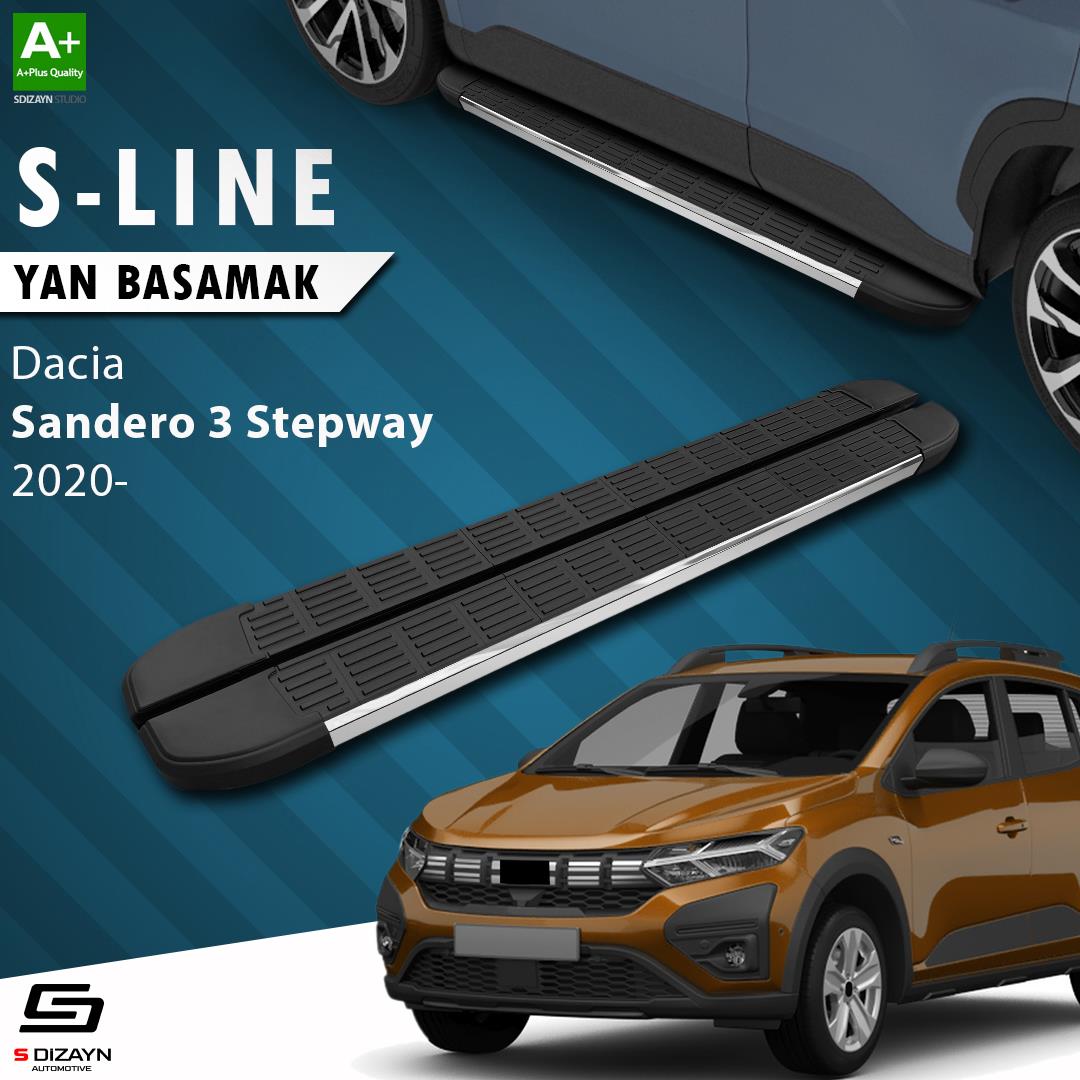 Dacia Sandero 3 Stepway S-Line Krom Yan Basamak 183 Cm 2020 Üzeri A+ Kalite