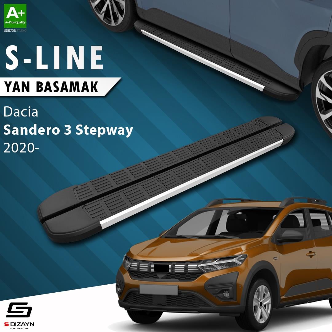 Dacia Sandero 3 Stepway S-Line Aluminyum Yan Basamak 183 Cm 2020 Üzeri A+ Kalite