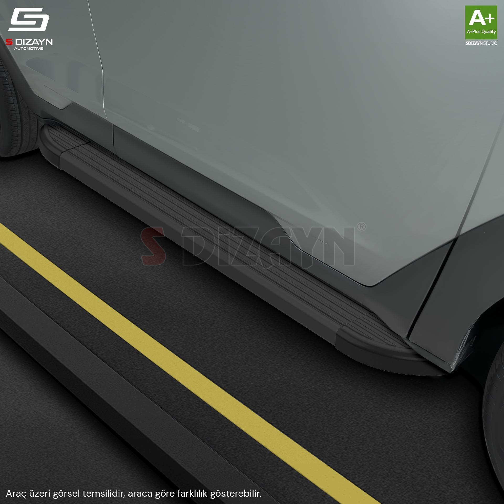 Dacia Sandero 3 Stepway Skyline Siyah Yan Basamak 183 Cm 2020 Üzeri A+ Kalite