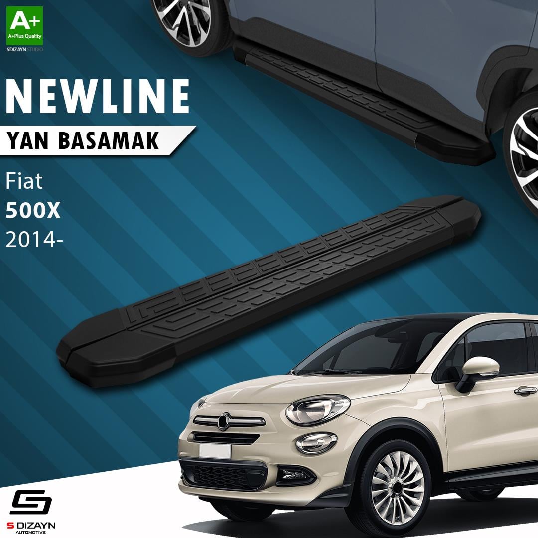 Fiat 500X NewLine Siyah Yan Basamak 173 Cm 2014 Üzeri A+ Kalite