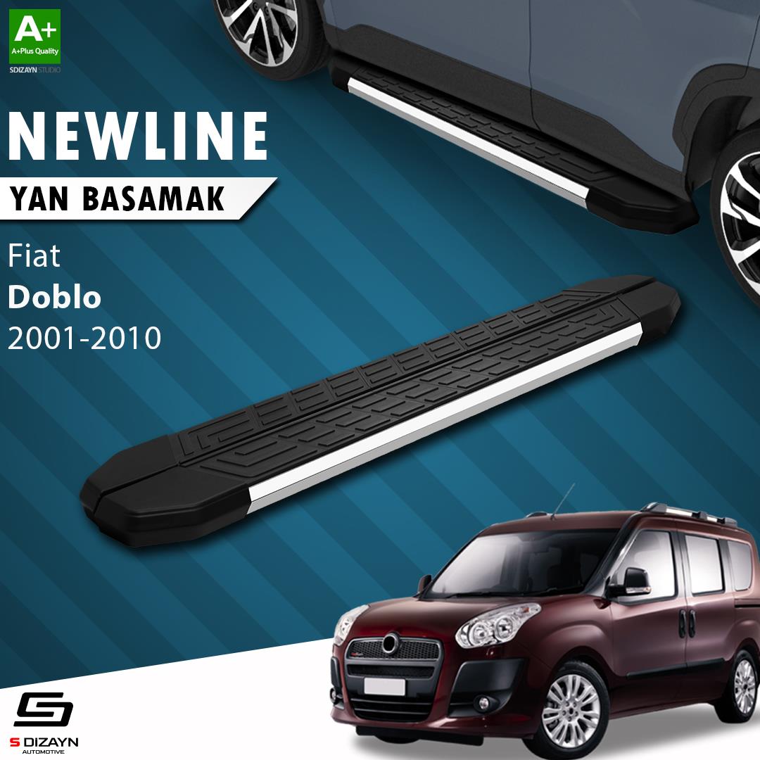Fiat Doblo Uzun Şase NewLine Krom Yan Basamak 223 Cm 2001-2010 A+ Kalite