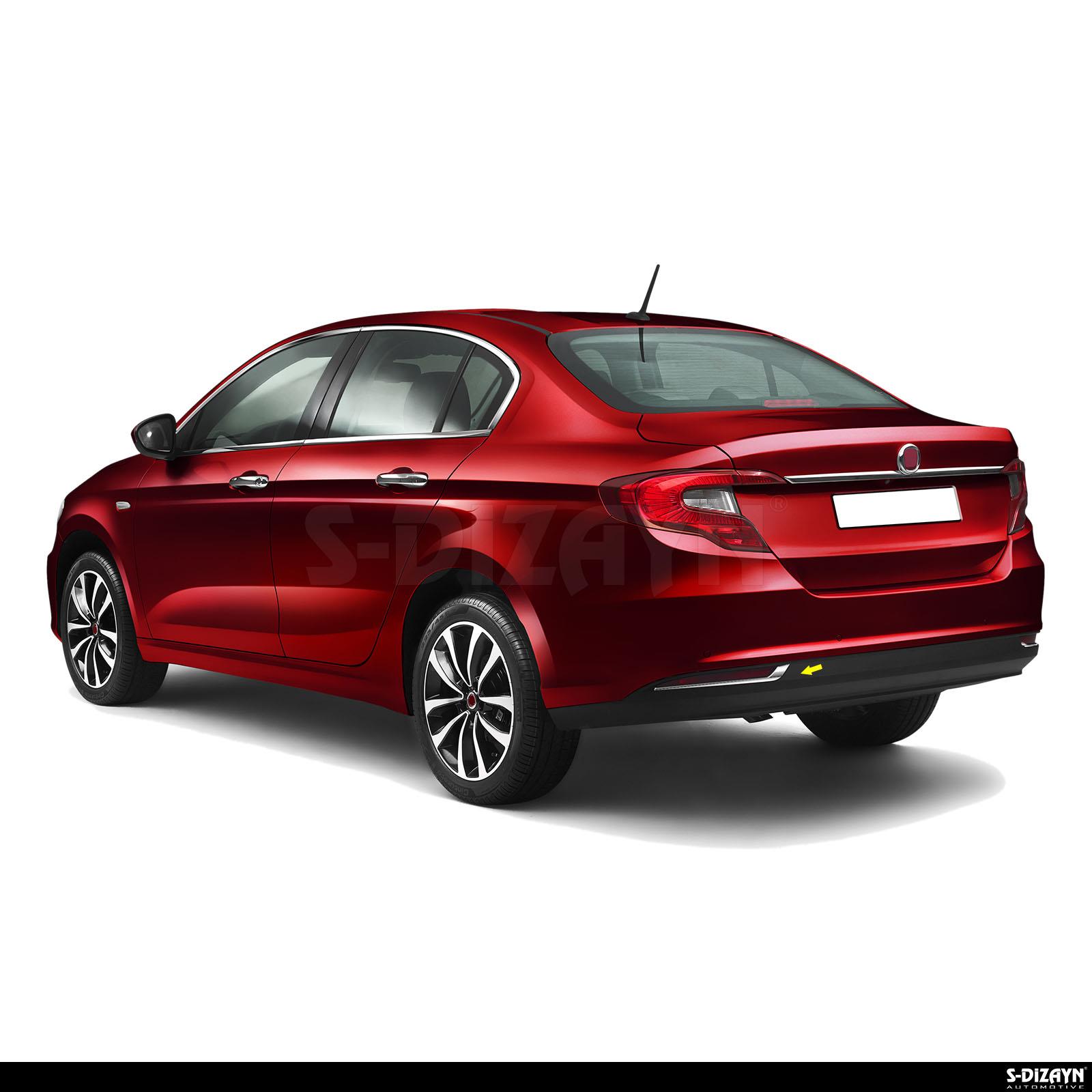 S-Dizayn Fiat Egea SD Krom Arka Reflektör Çerçevesi 2 Prç. 2015 Üzeri