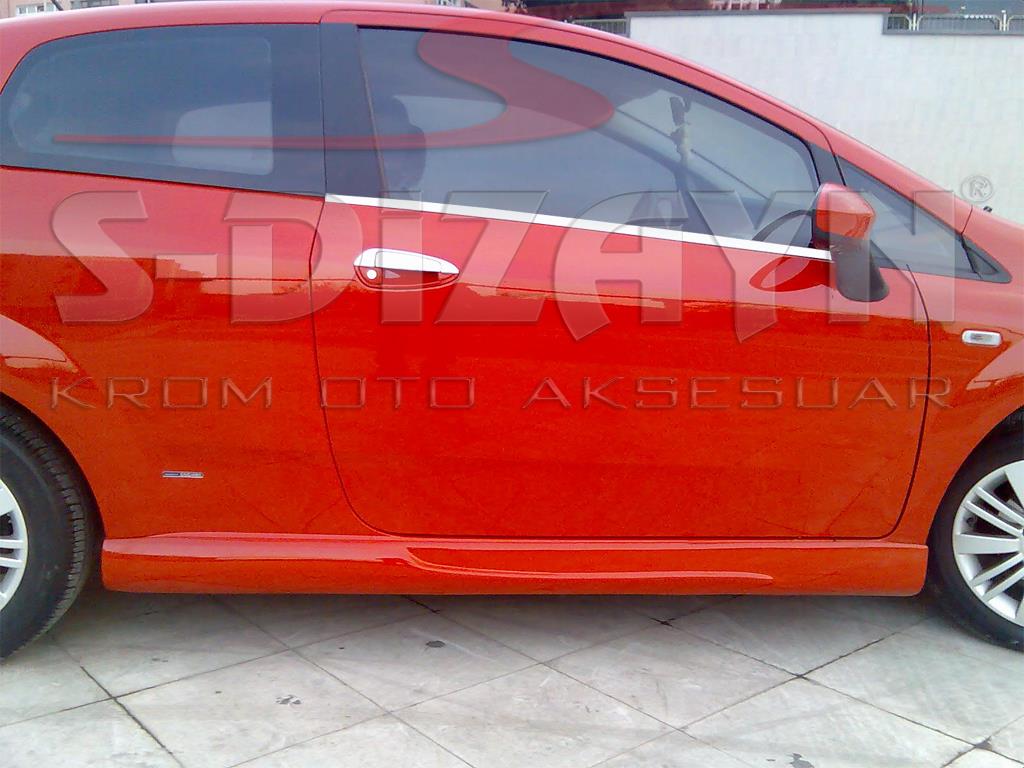 S-Dizayn Fiat Grande Punto Krom Cam Çıtası 2 Prç 2006-2018