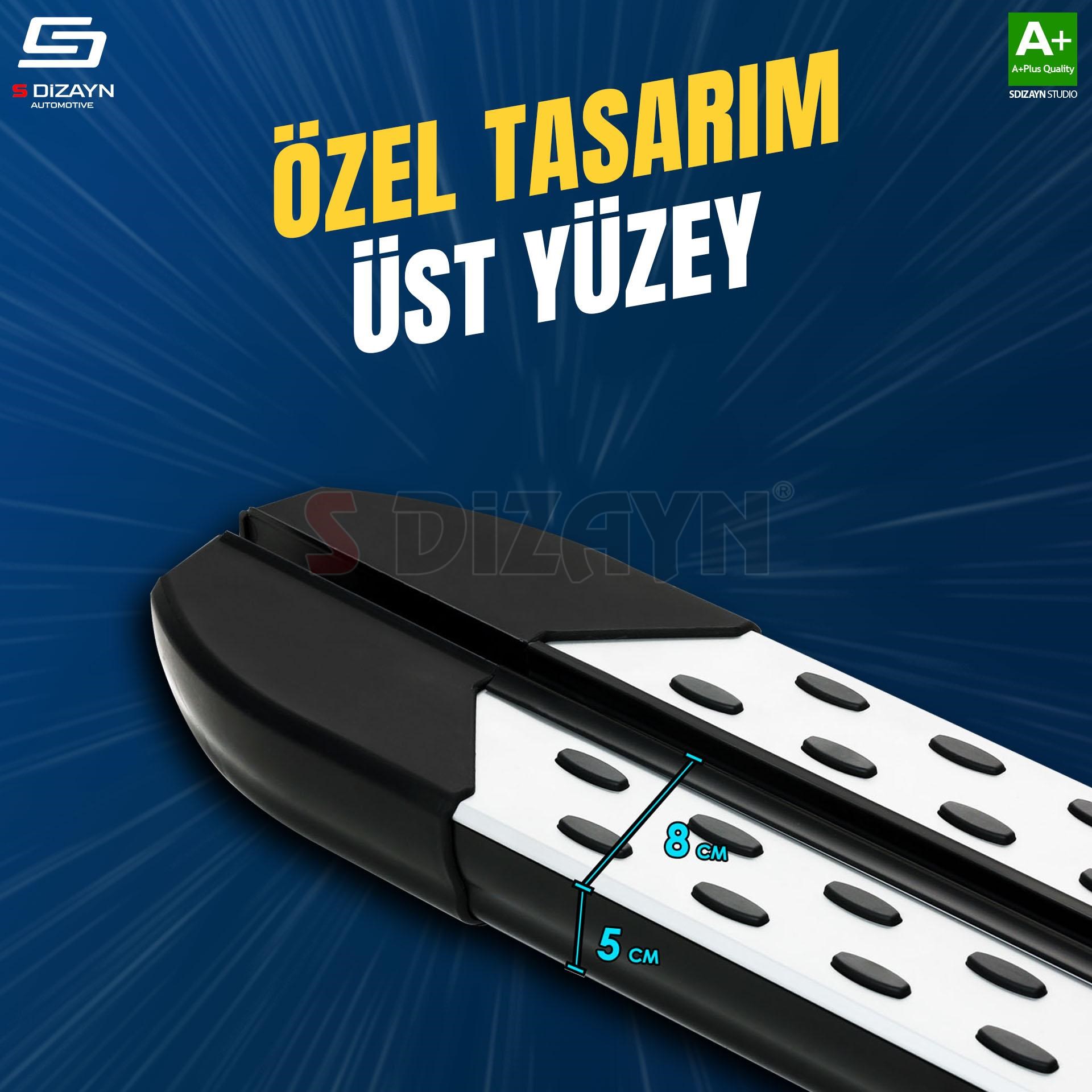 S-Dizayn Fiat Scudo 3 Kısa Şase TrimLine Gri Yan Basamak 213 Cm 2020 Üzeri
