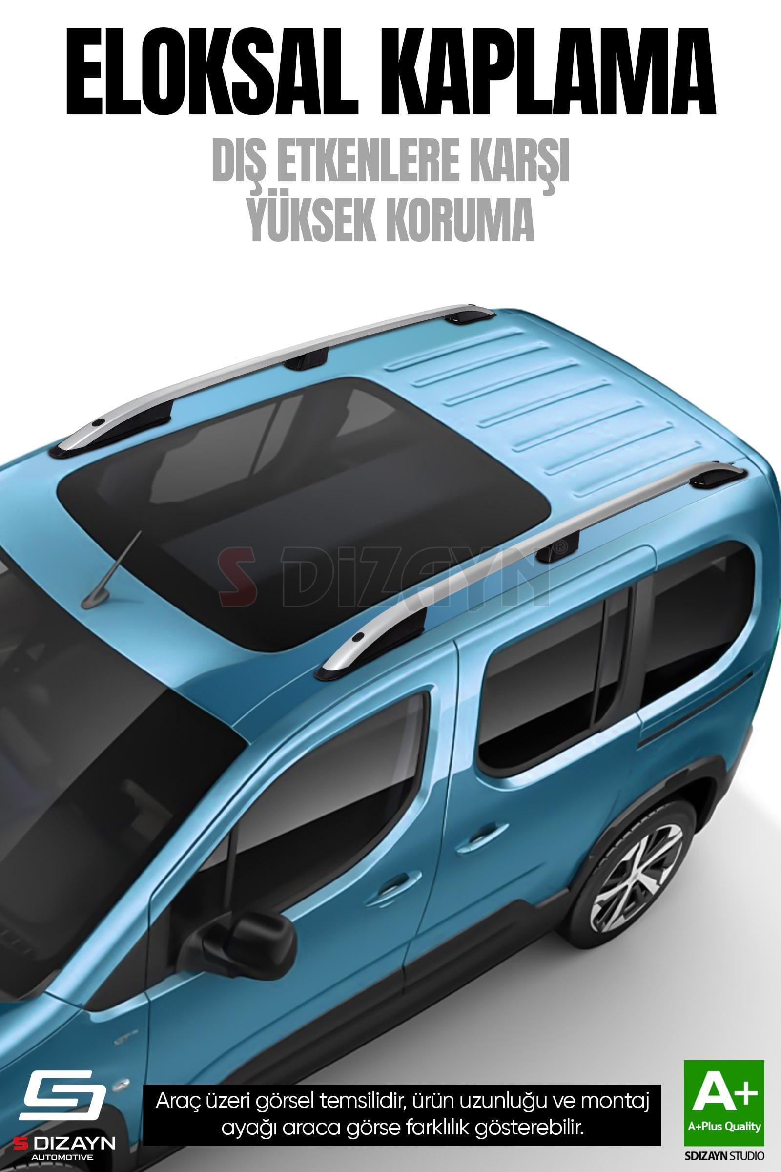 S-Dizayn Fiat Scudo Kısa Şase Aluminyum Gri Tavan Çıtası 2022 Üzeri A+ Kalite