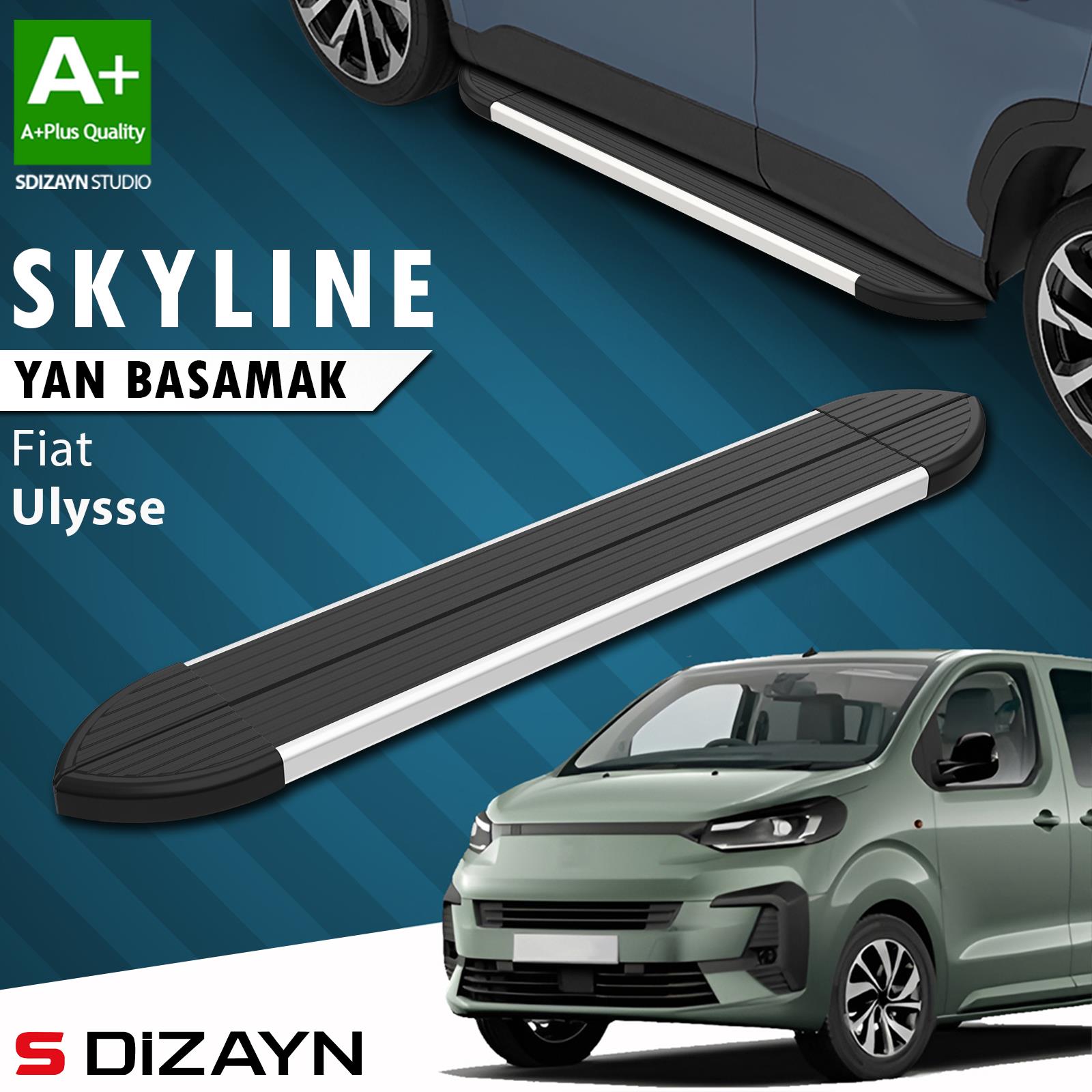 Fiat Ulysse Skyline Aluminyum Yan Basamak 213 Cm 2022 Üzeri A+ Kalite