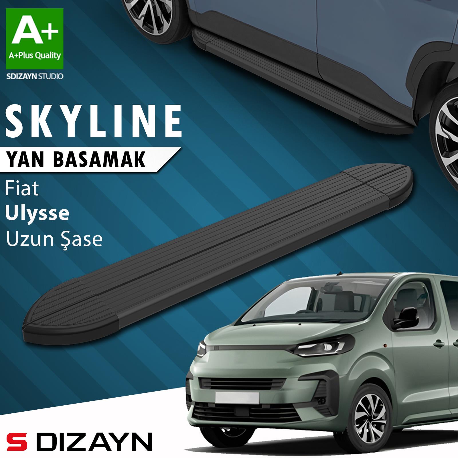 Fiat Ulysse Skyline Siyah Yan Basamak 243 Cm 2022 Üzeri A+ Kalite