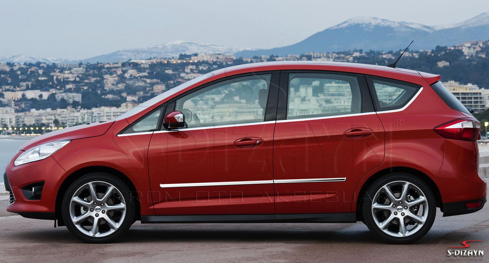 S-Dizayn Ford C-Max Kapı Koruma Çıtası Krom 2010-2019
