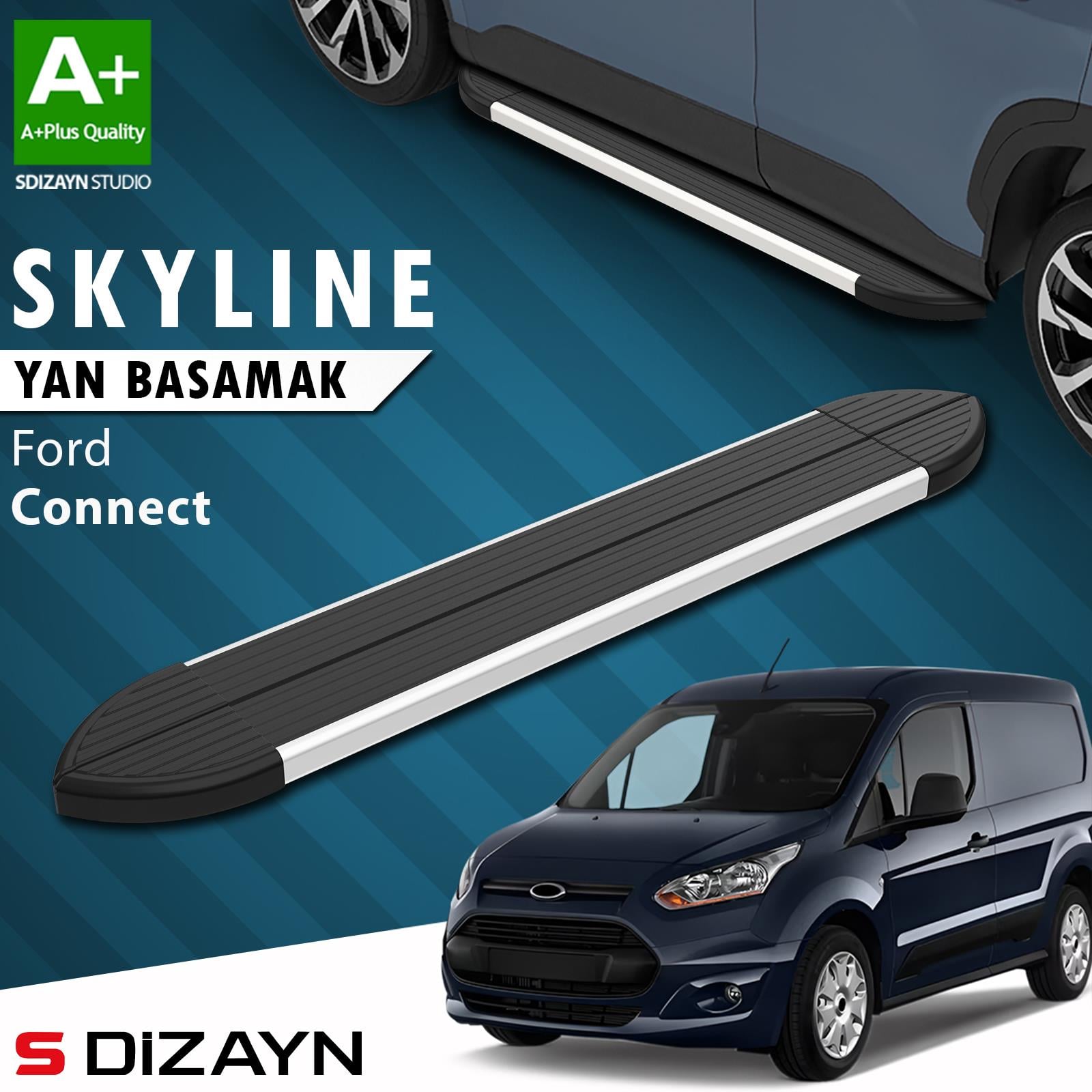 Ford Connect 2 Skyline Aluminyum Yan Basamak 183 Cm 2014-2023 A+ Kalite