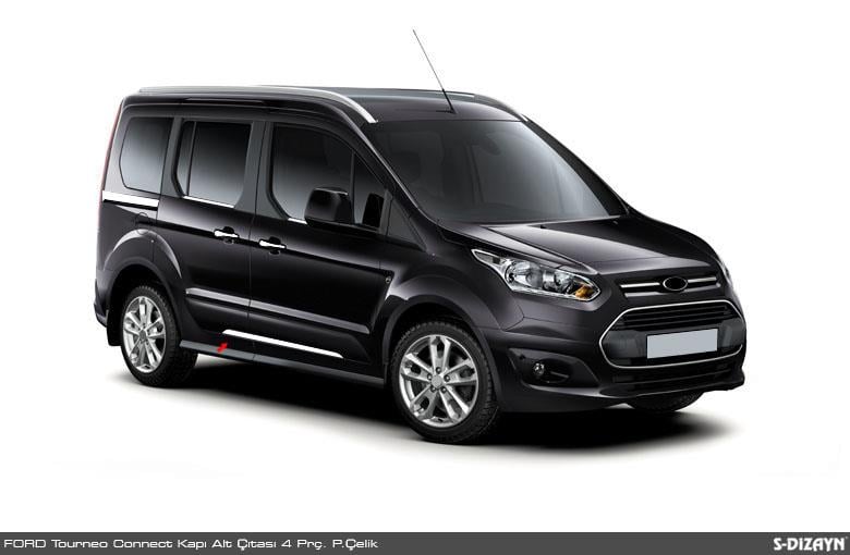 S-Dizayn Ford Connect Krom Yan Kapı Çıtası Altı 4 Prç. 2014-2023