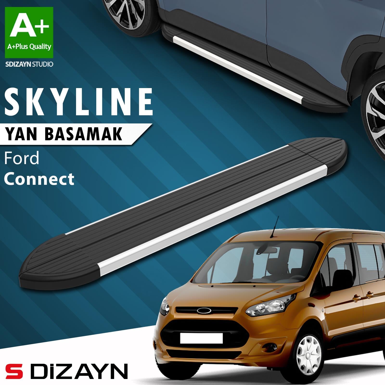 Ford Connect Skyline Aluminyum Yan Basamak 183 Cm 2002-2014 A+ Kalite
