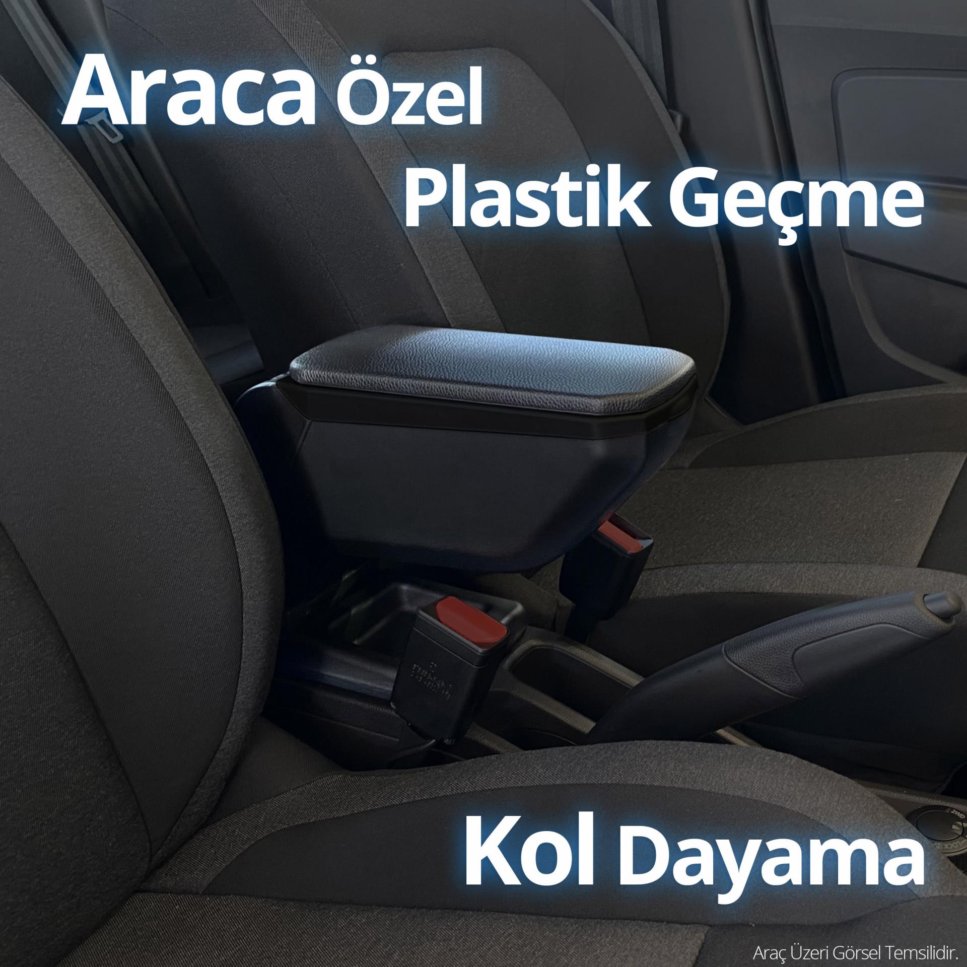 S-Dizayn Ford Courier Kol Dayama Kolçak Geçmeli ABS Siyah 2014-2022 A+Kalite