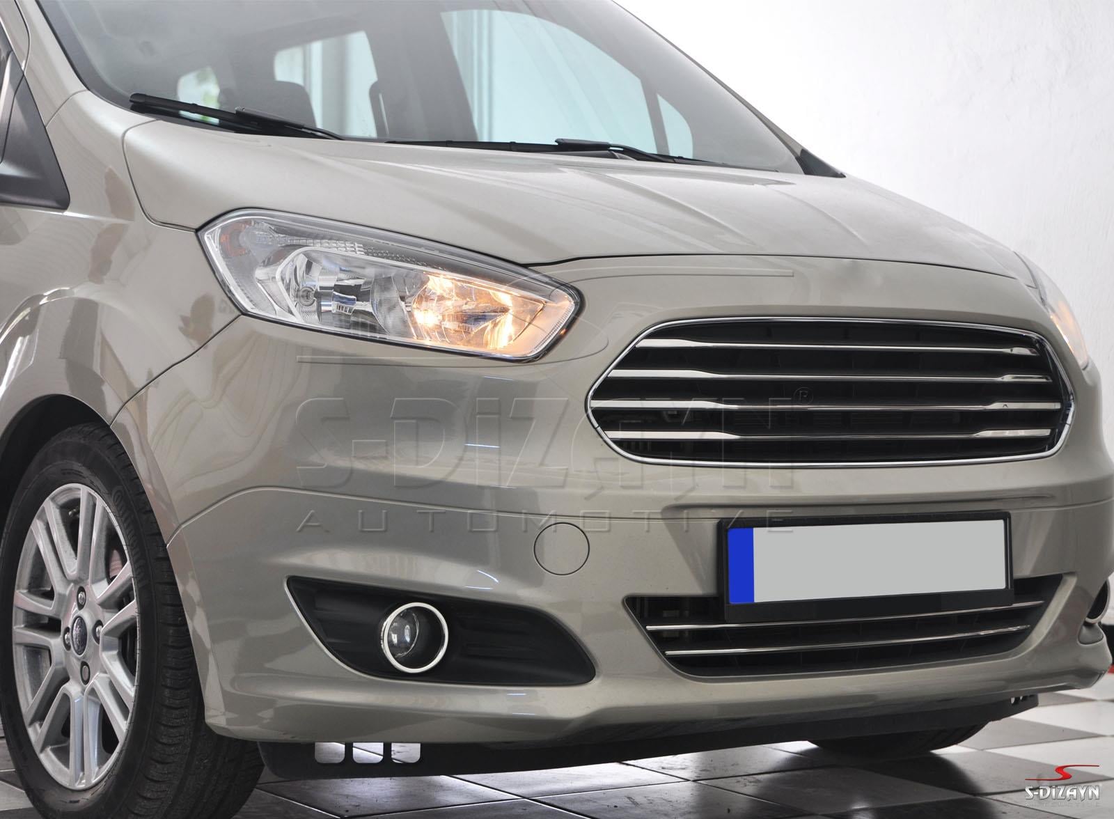 S-Dizayn Ford Courier Krom Ön Tampon Çıta 2 Prç 2014-2017