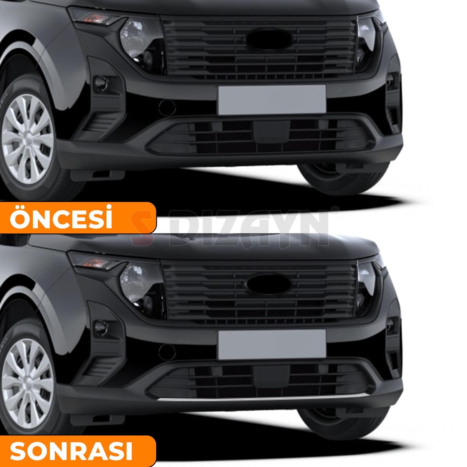 S-Dizayn Ford Courier Krom Ön Tampon Çıtası 2023 Üzeri A+ Kalite