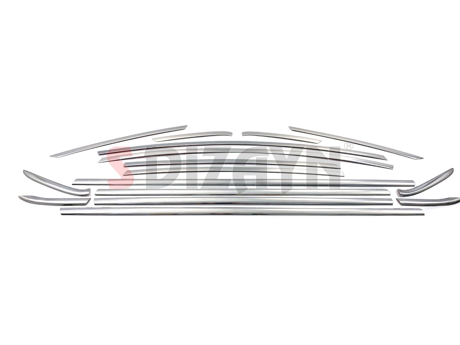 S-Dizayn Ford Fiesta Krom Cam Çerçevesi 16 Parça 2009-2017 A+ Kalite