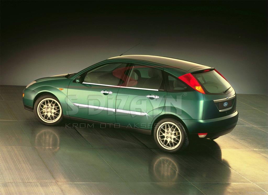 S-Dizayn Ford Focus 1 Krom Yan Kapı Çıtası 4 Prç 1998-2005
