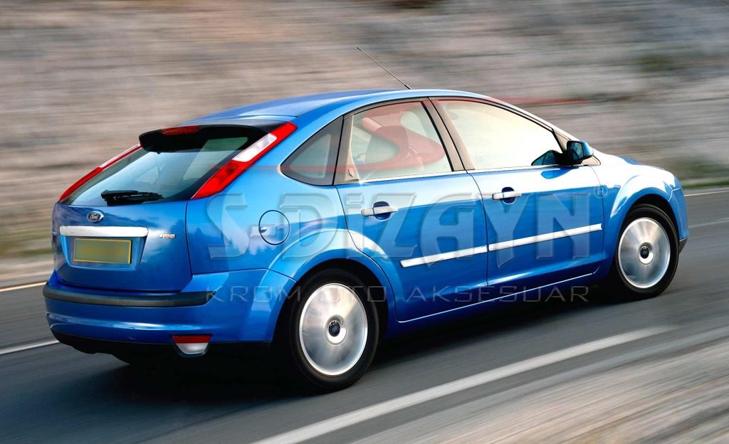 S-Dizayn Ford Focus 2 Krom Cam Çıtası 4 Prç 2005-2011