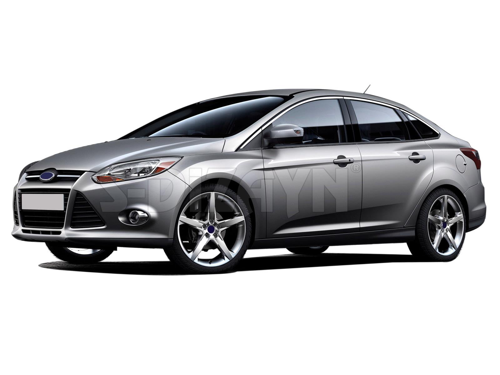 S-Dizayn Ford Focus 3 SD Krom Cam Üst Çıtası 8 Prç 2011-2018