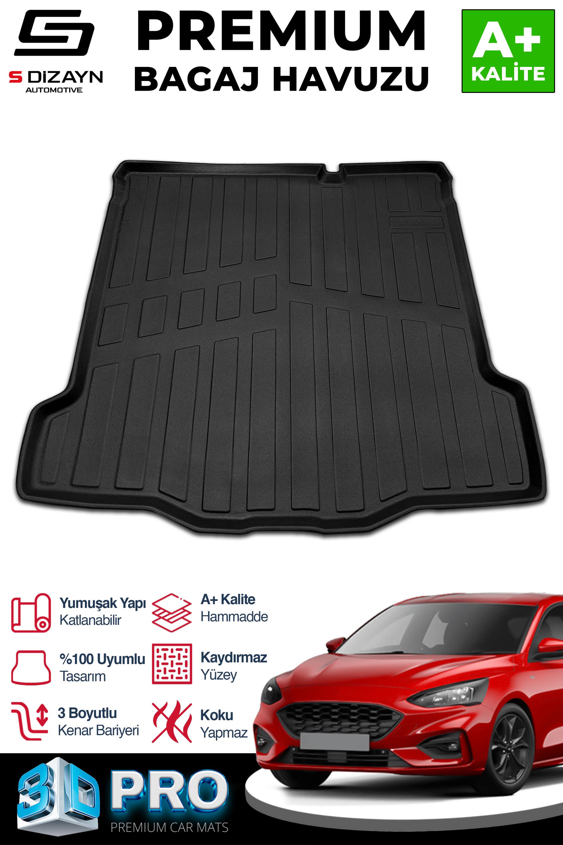 S-Dizayn Ford Focus 4 Sedan Tamir Kitli 3D Pro Bagaj Havuzu 2018 Üzeri A+ Kalite