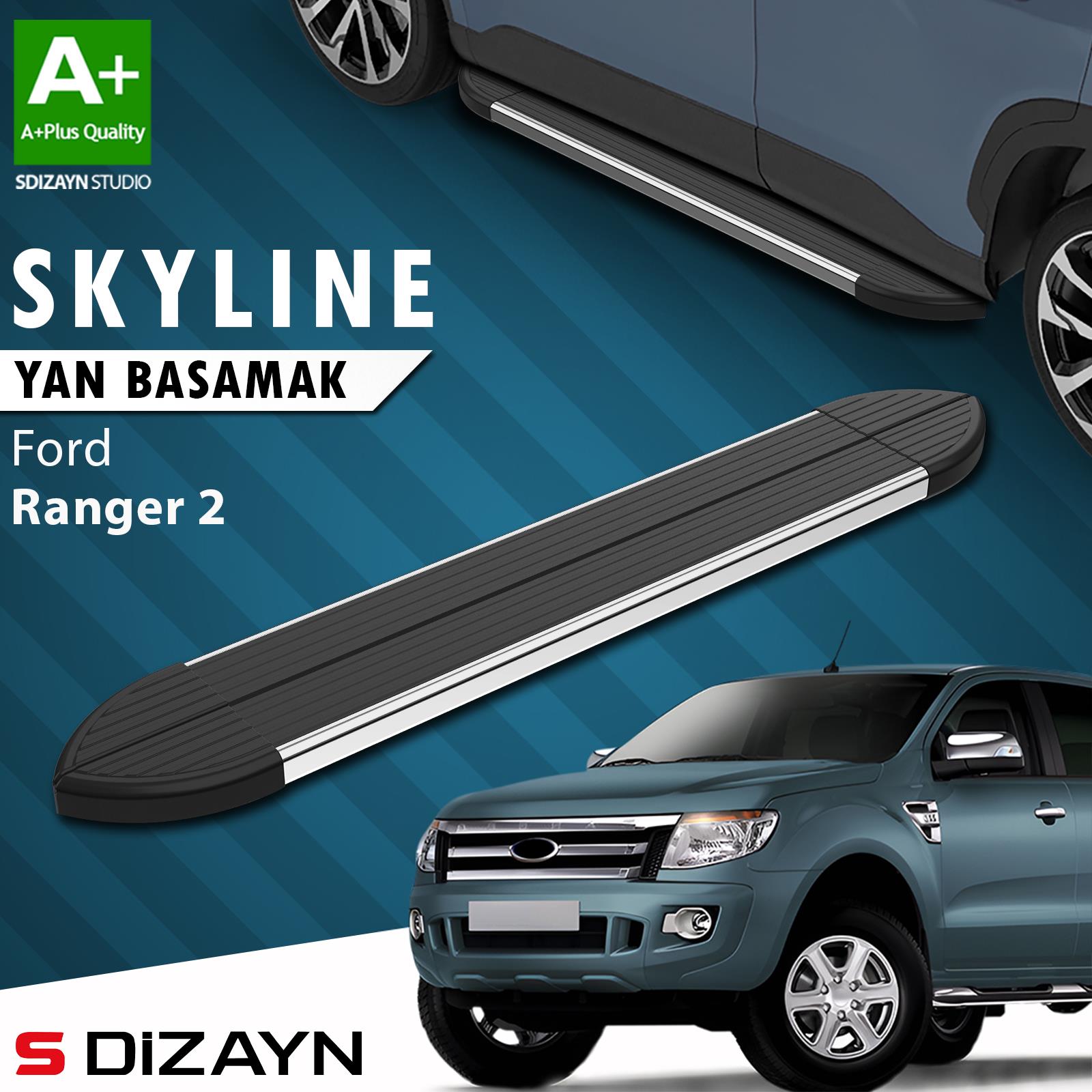Ford Ranger 2 Skyline Krom Yan Basamak 193 Cm 2006-2013 A+ Kalite