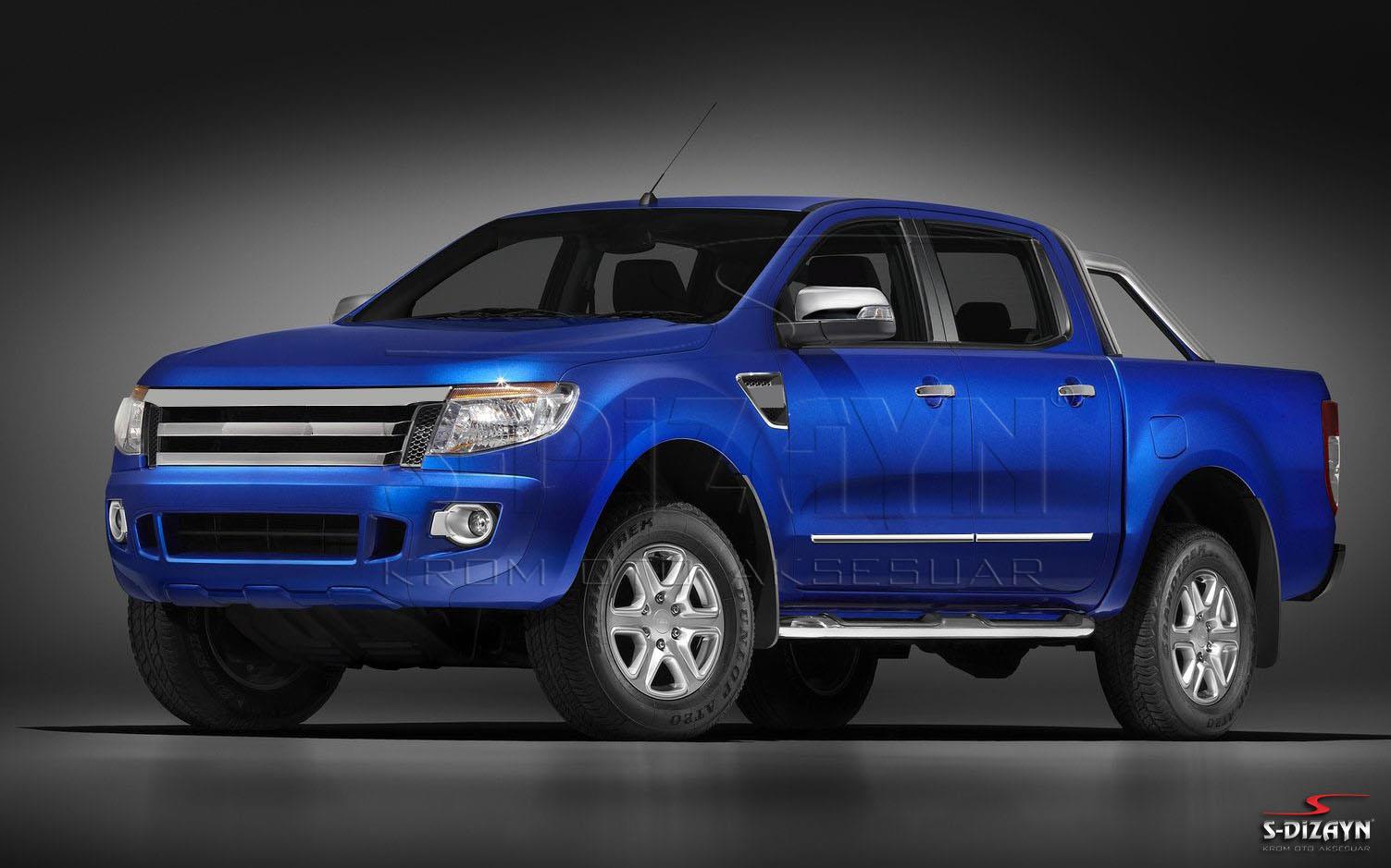 S-Dizayn Ford Ranger Kapı Koruma Çıtası Krom 2011 Üzeri