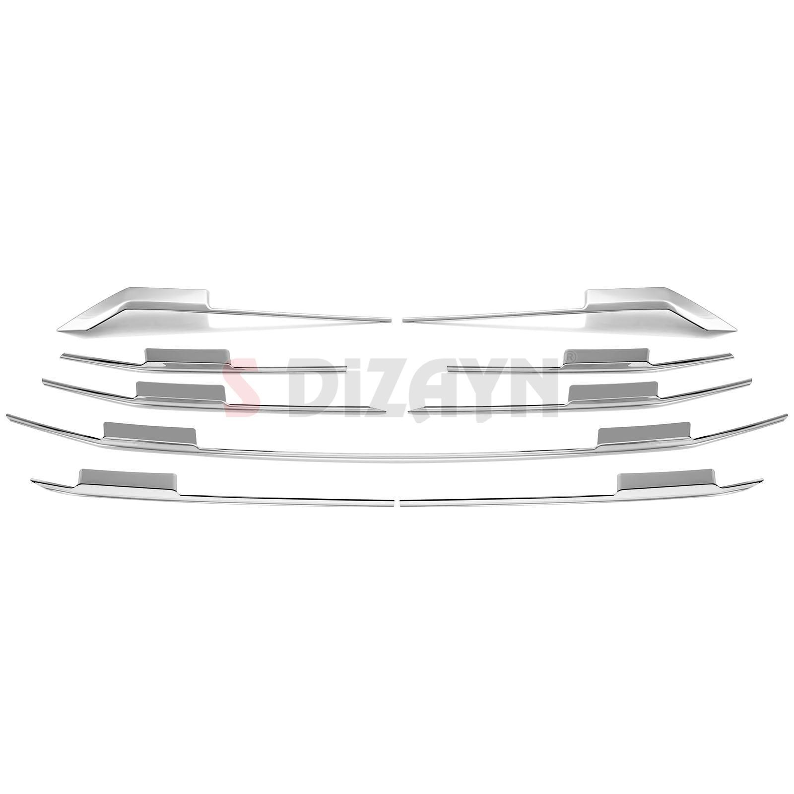 S-Dizayn Ford Tourneo Custom 2 Krom Ön Panjur 9 Prç. 2023 Üzeri A+ Kalite