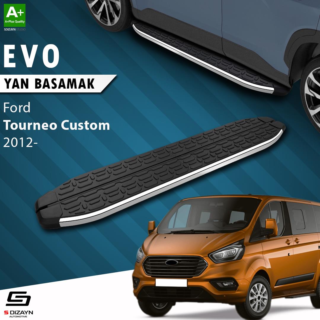 Ford Tourneo Custom Uzun Şase Evo Krom Yan Basamak 243 Cm 2012-2023 A+ Kalite
