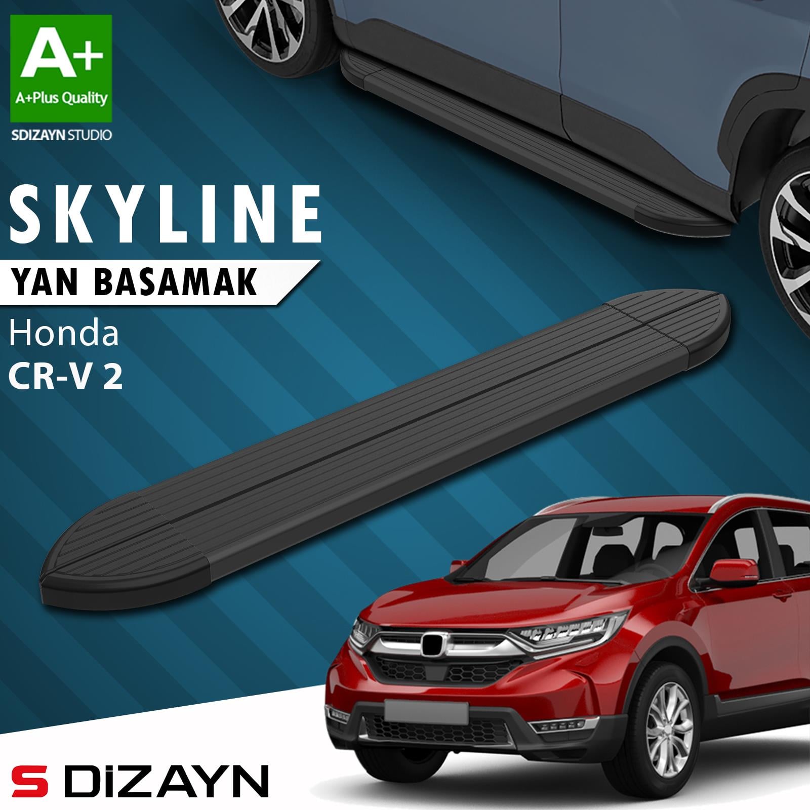 Honda CR-V 5 Skyline Siyah Yan Basamak 173 Cm 2018-2022 A+ Kalite