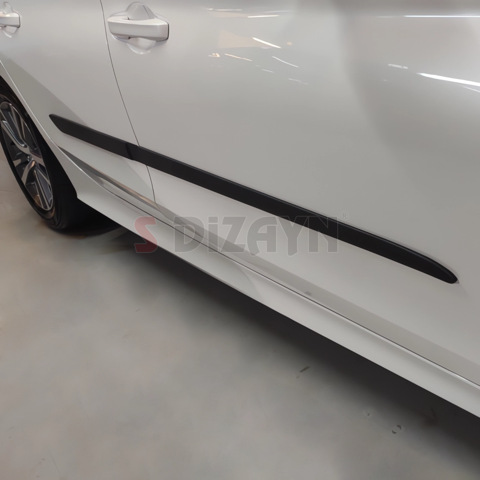 S-Dizayn Honda Civic ABS Plastik Yan Kapı Koruma Çıtası 2016-2021 A+ Kalite
