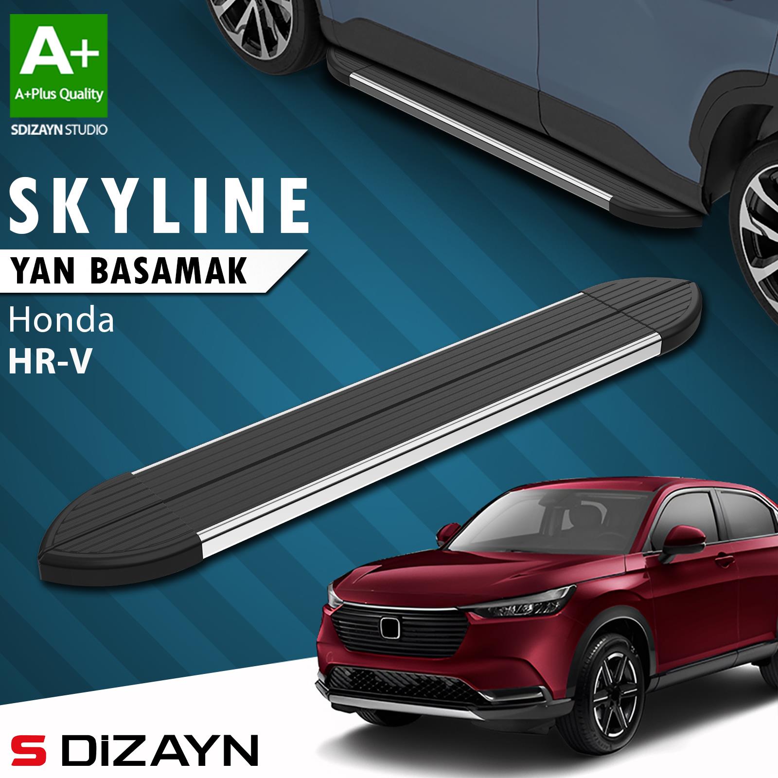Honda HR-V 3 Skyline Krom Yan Basamak 173 Cm 2021 Üzeri A+ Kalite